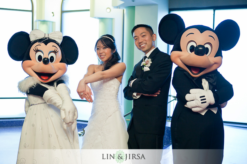 candlelit evening wedding at the Rose Garden at the Disneyland Hotel