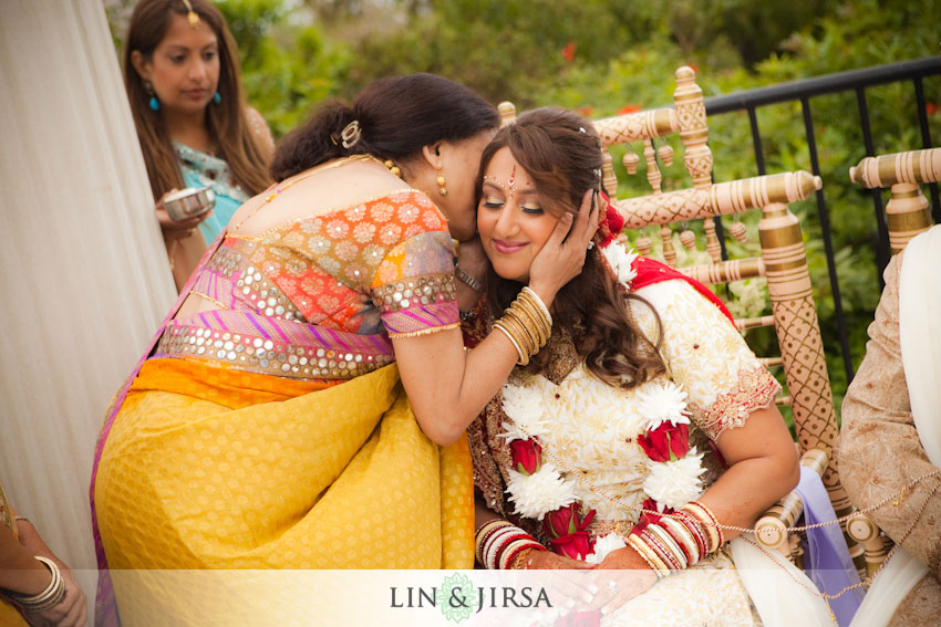 During the Indian Wedding ceremony there is advice blessings given to the 