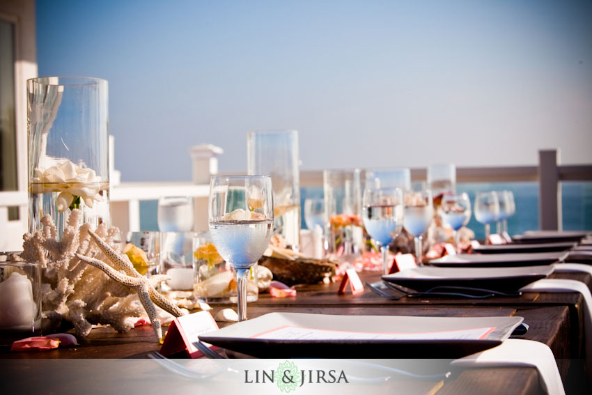 Here is a shot of the table settings on the top of the Capri Laguna Inn