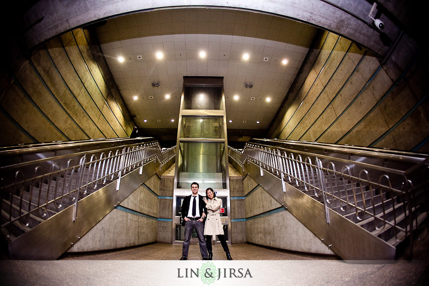 union station engagement photo los angeles