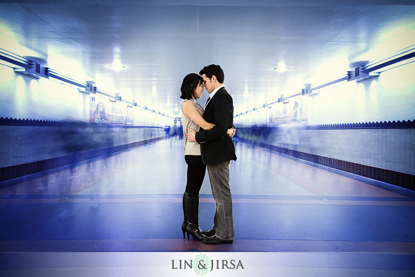 union station los angeles engagement photography