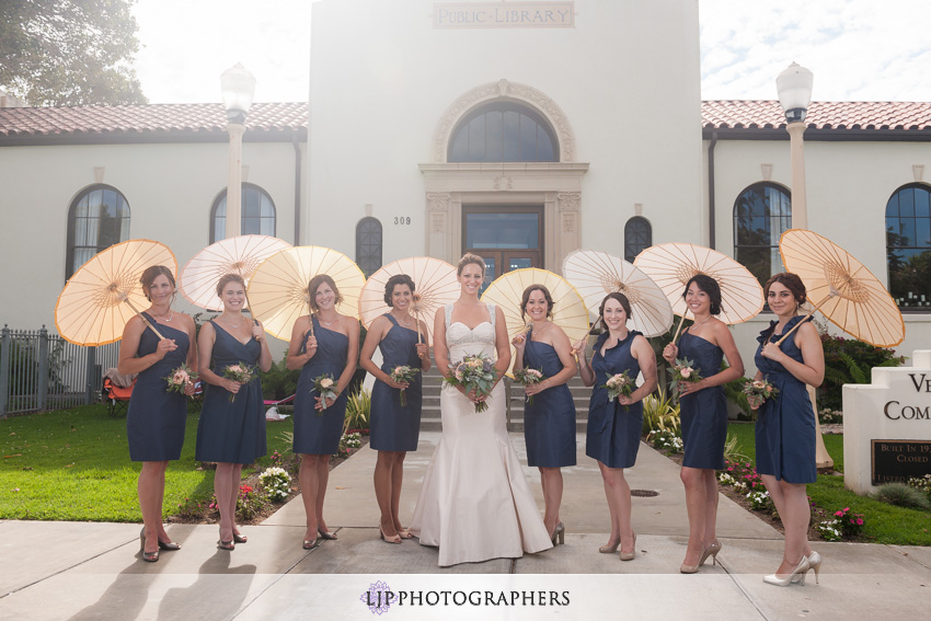 Redondo Beach Historic Library Wedding Erik Andrea