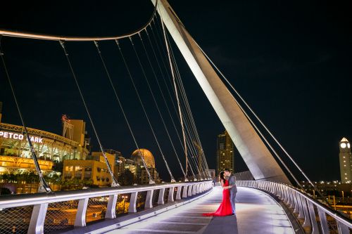 0148 JJ Petco Park San Diego Harbor Engagement Photography