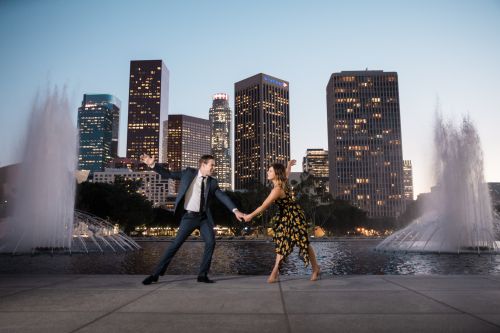 0089 SJ Union Station Los Angeles Engagement Photography