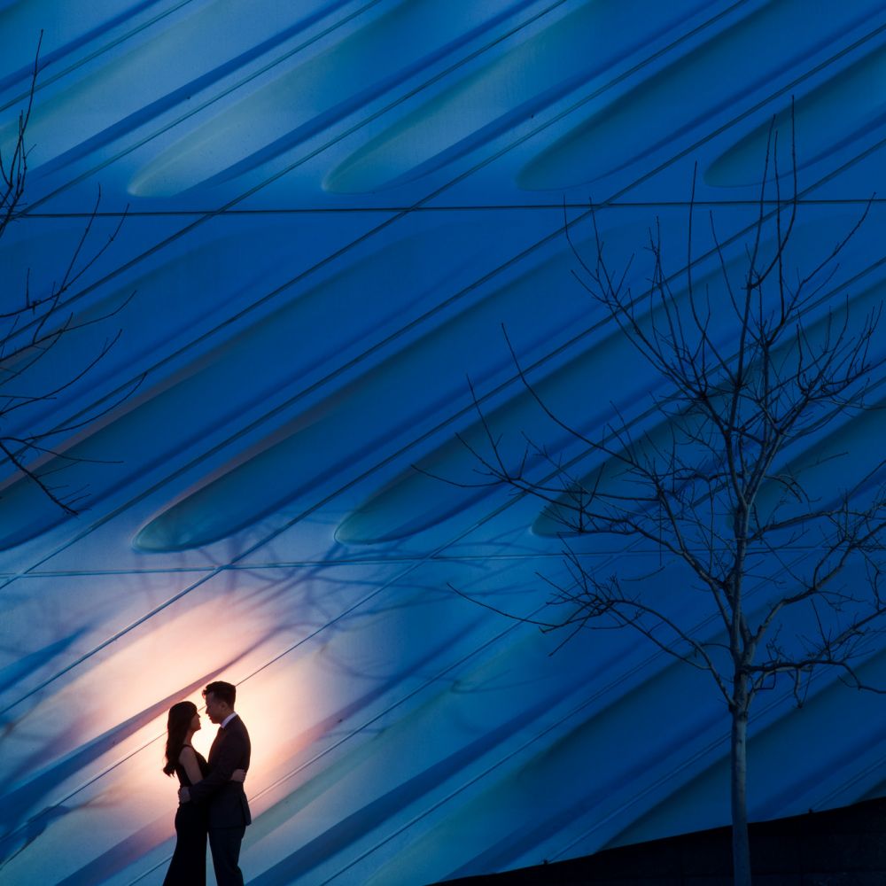 Broad Museum Downtown Los Angeles Engagement Photography