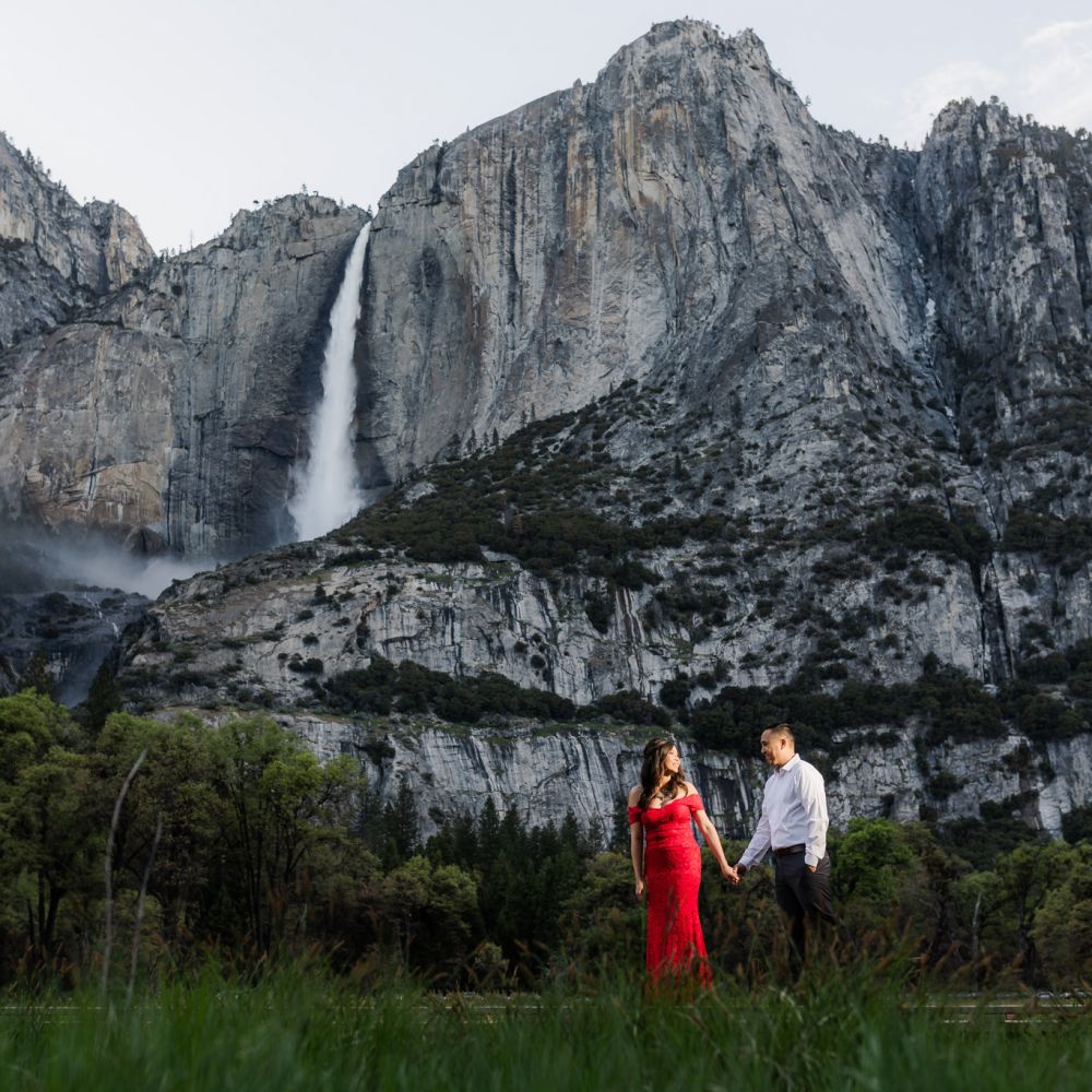00 Yosemite National Park Waterfall Engagement Photography