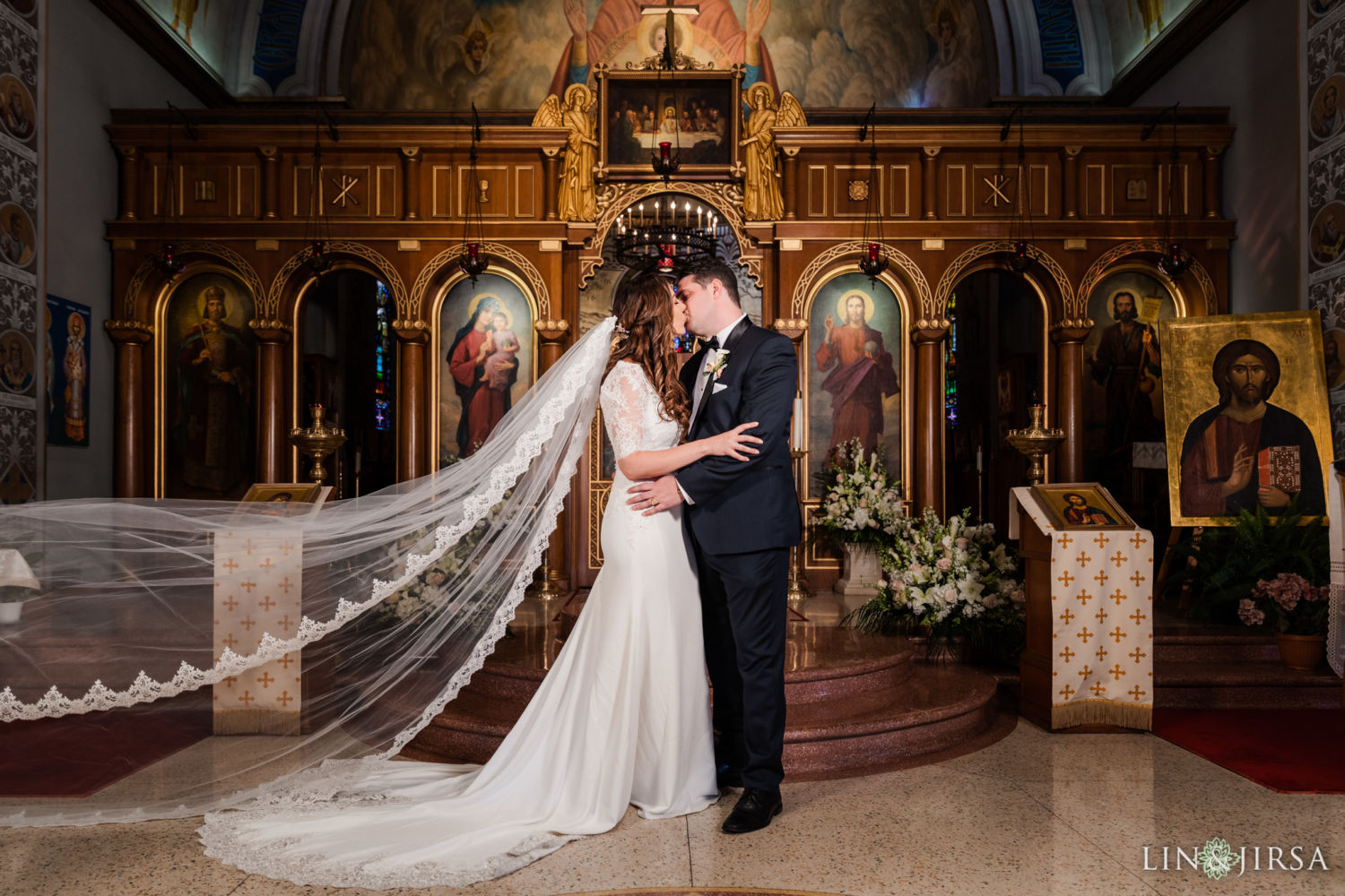 0393 AJ St Stevens Serbian Orthodox Cathedral Alhambra Wedding Photography