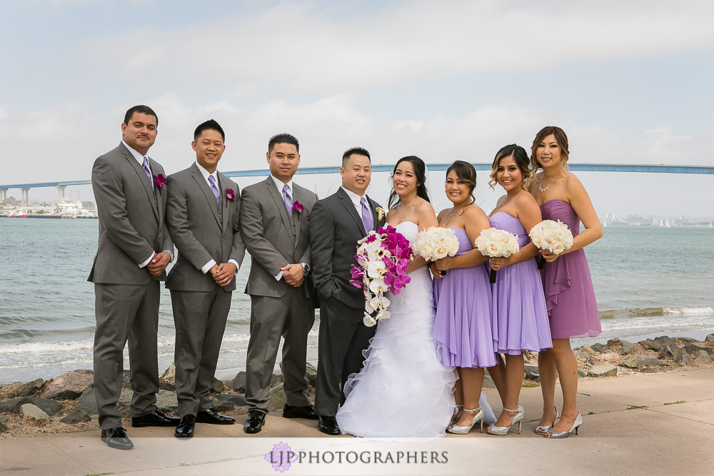 14-coronado-island-marriott-wedding-photographer-first-look-wedding-party-photos