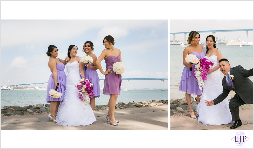 15-coronado-island-marriott-wedding-photographer-first-look-wedding-party-photos