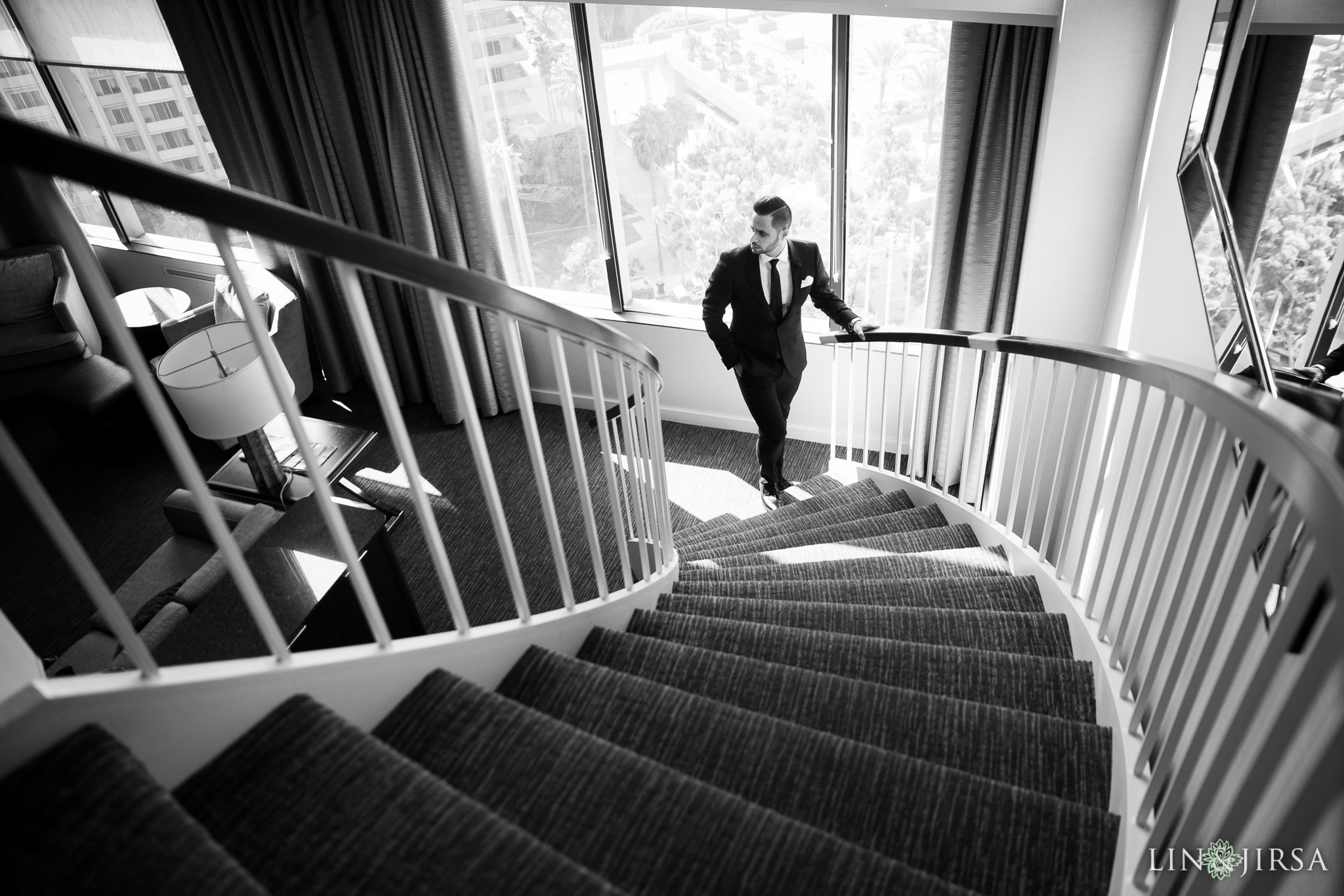 07 the westin long beach groom wedding photography