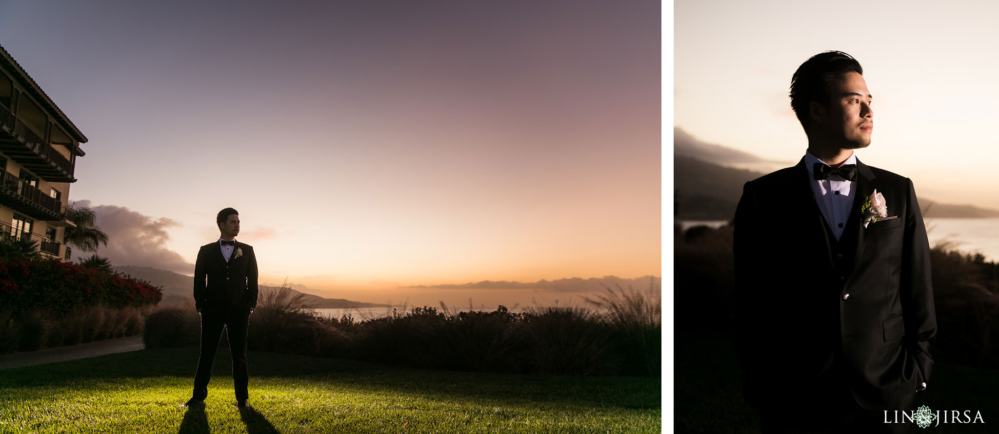 08 terranea resort groom wedding photography