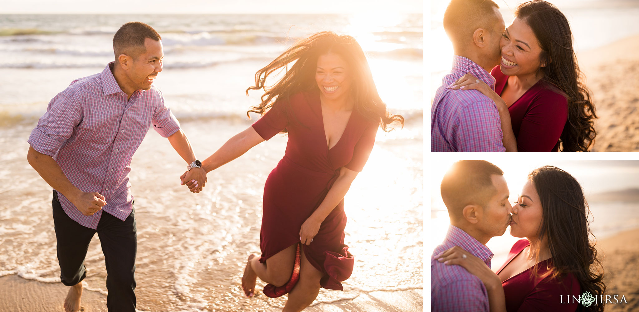 10 santa monica pier beach engagement photography