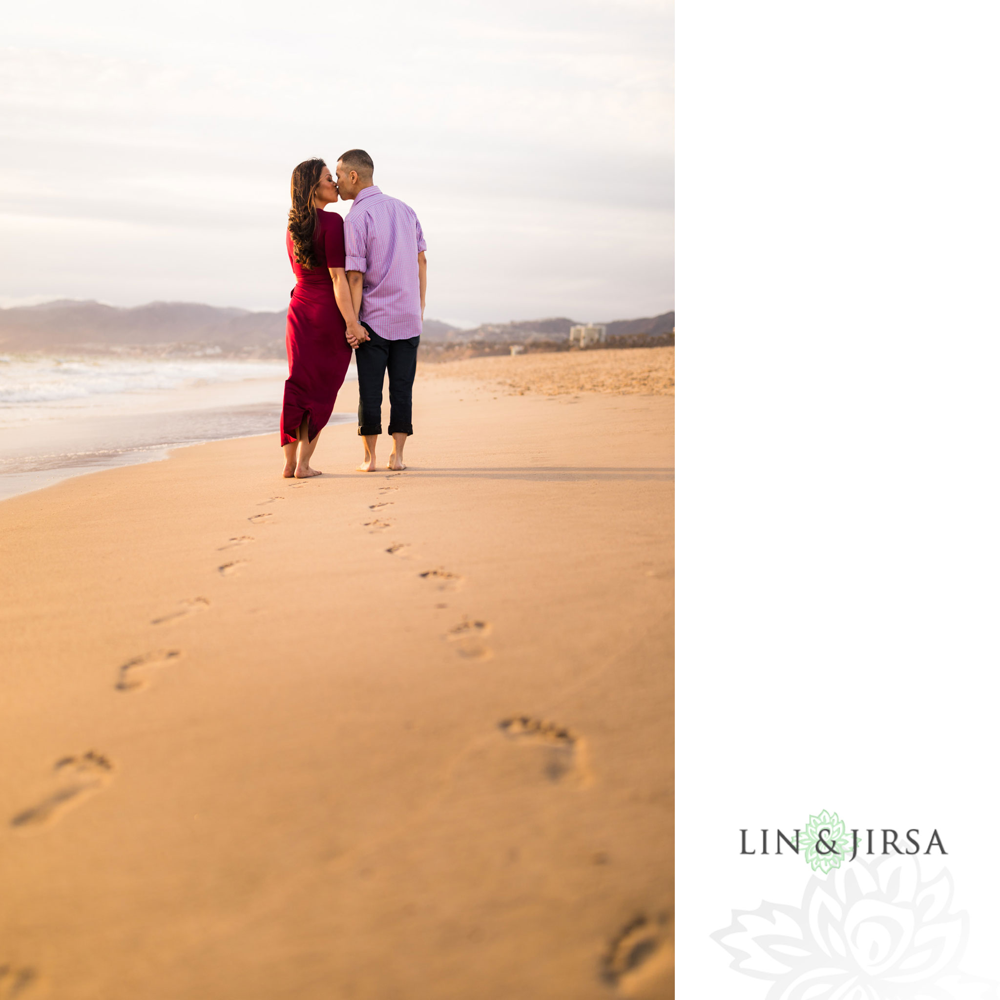 12 santa monica pier beach engagement photography