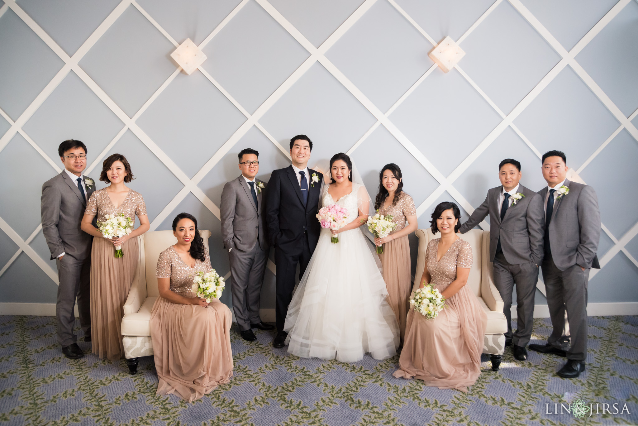 16 portofino hotel redondo beach wedding party photography