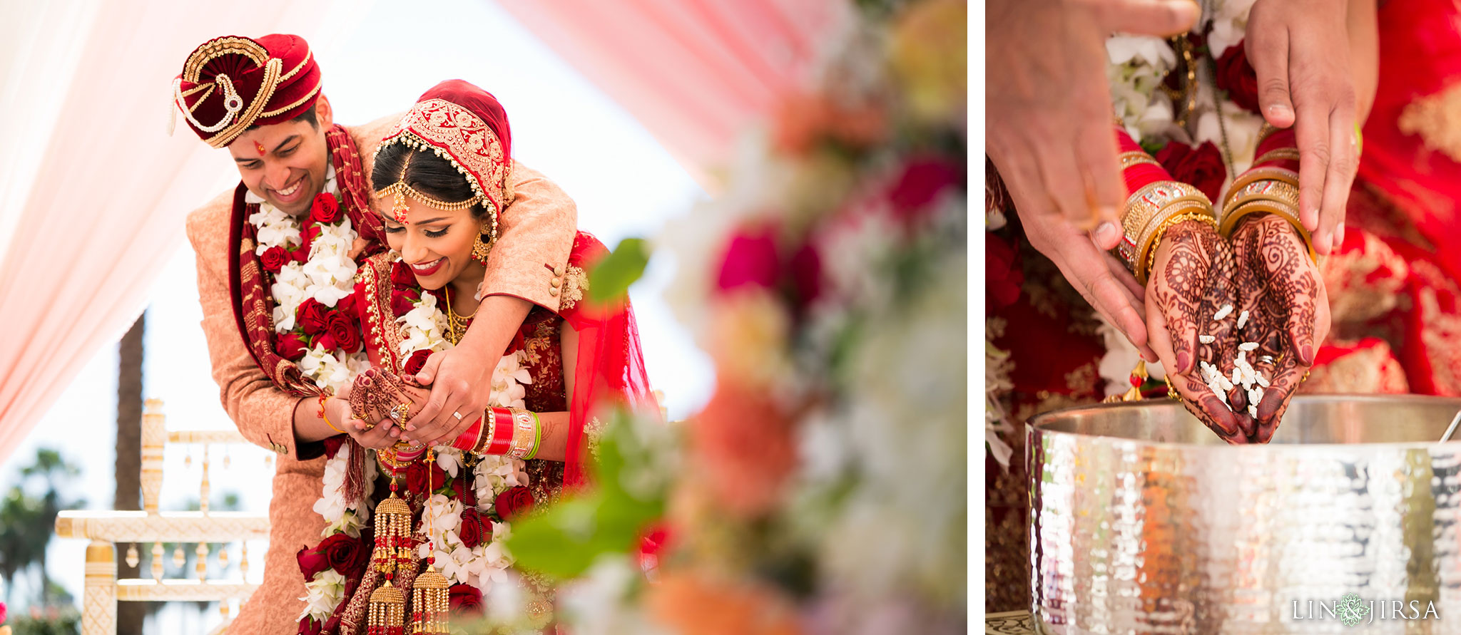 32 hilton waterfront huntington beach indian wedding ceremony photography