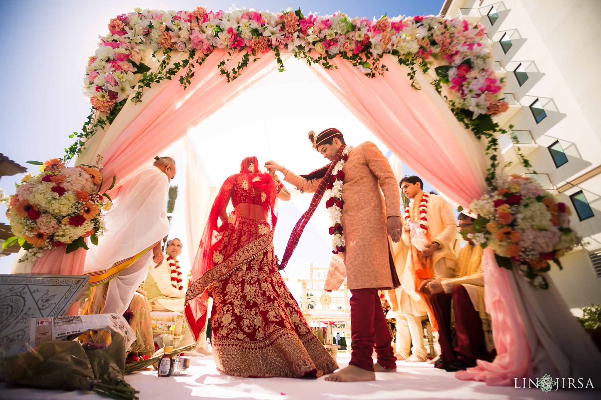 33 hilton waterfront huntington beach indian wedding ceremony photography