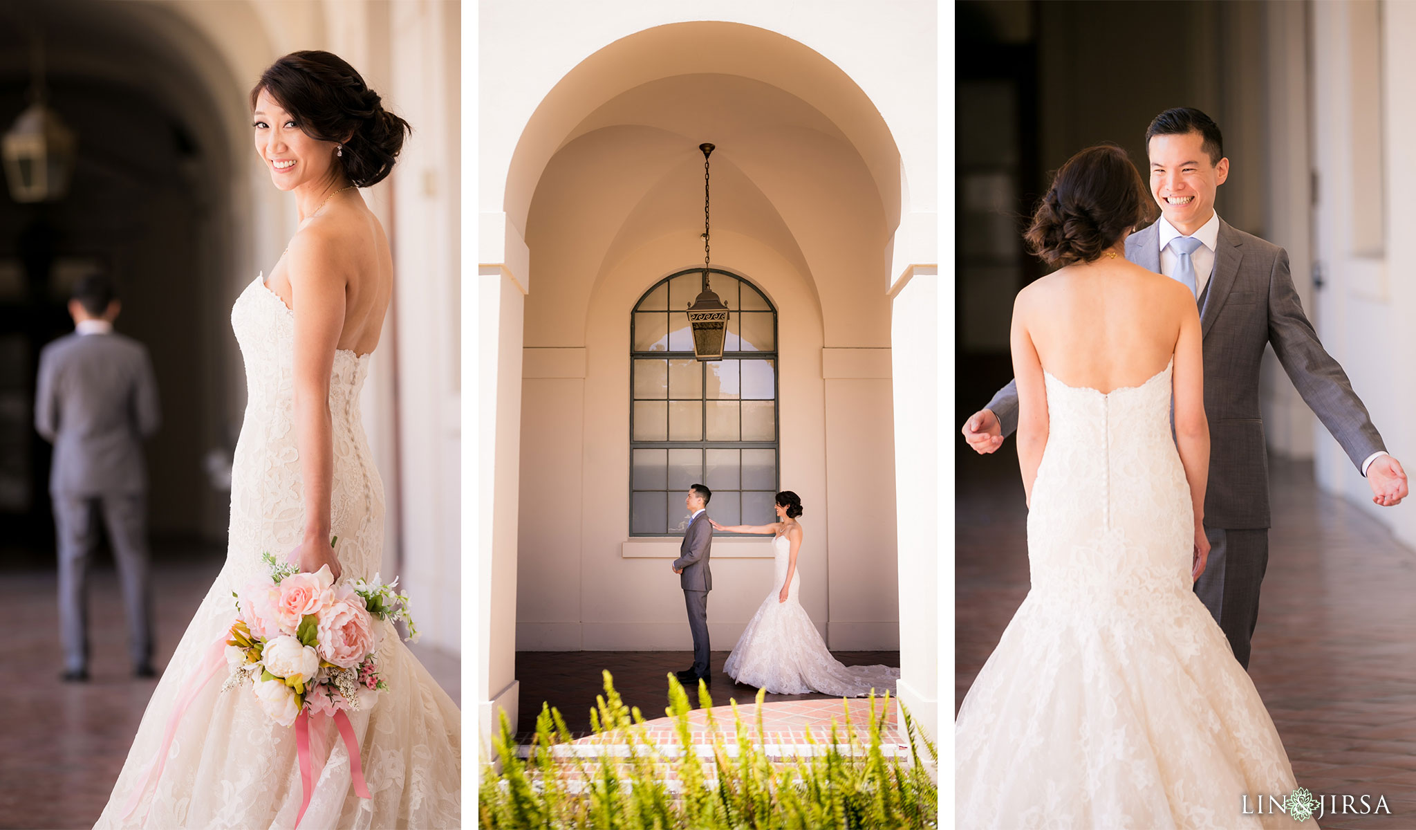 14 pasadena city hall first look wedding photograph