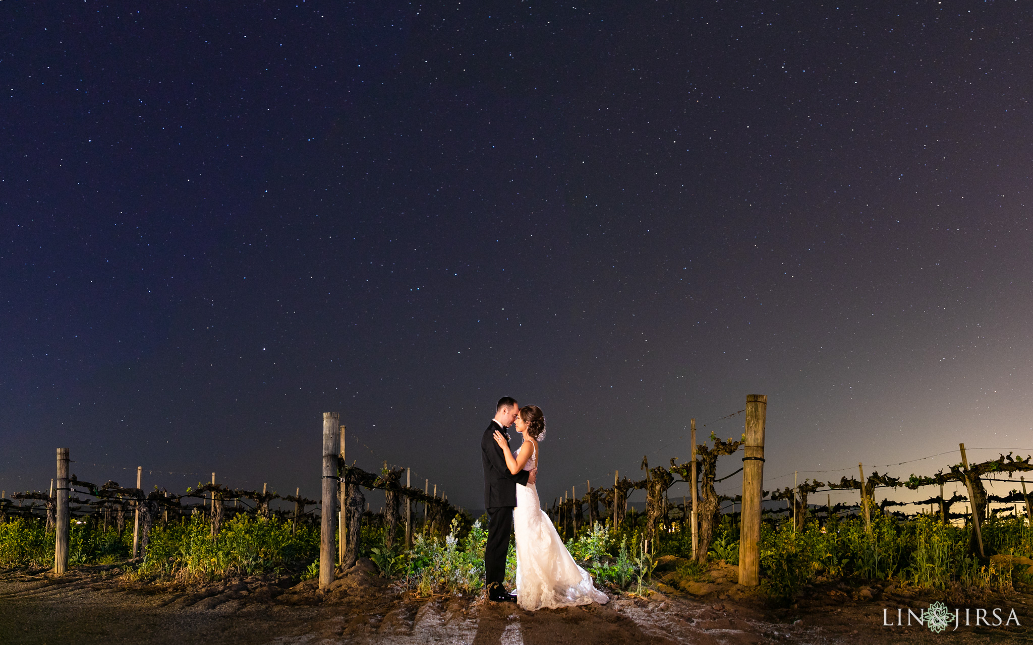 36 Ponte Winery Vineyard Garden Temecula Night Stars Wedding Photography