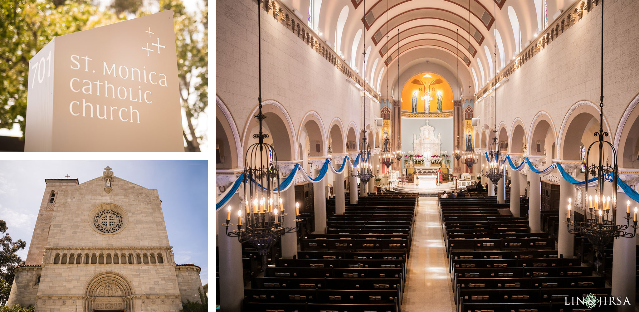 35 stmonica catholic church santa monica wedding ceremony photography