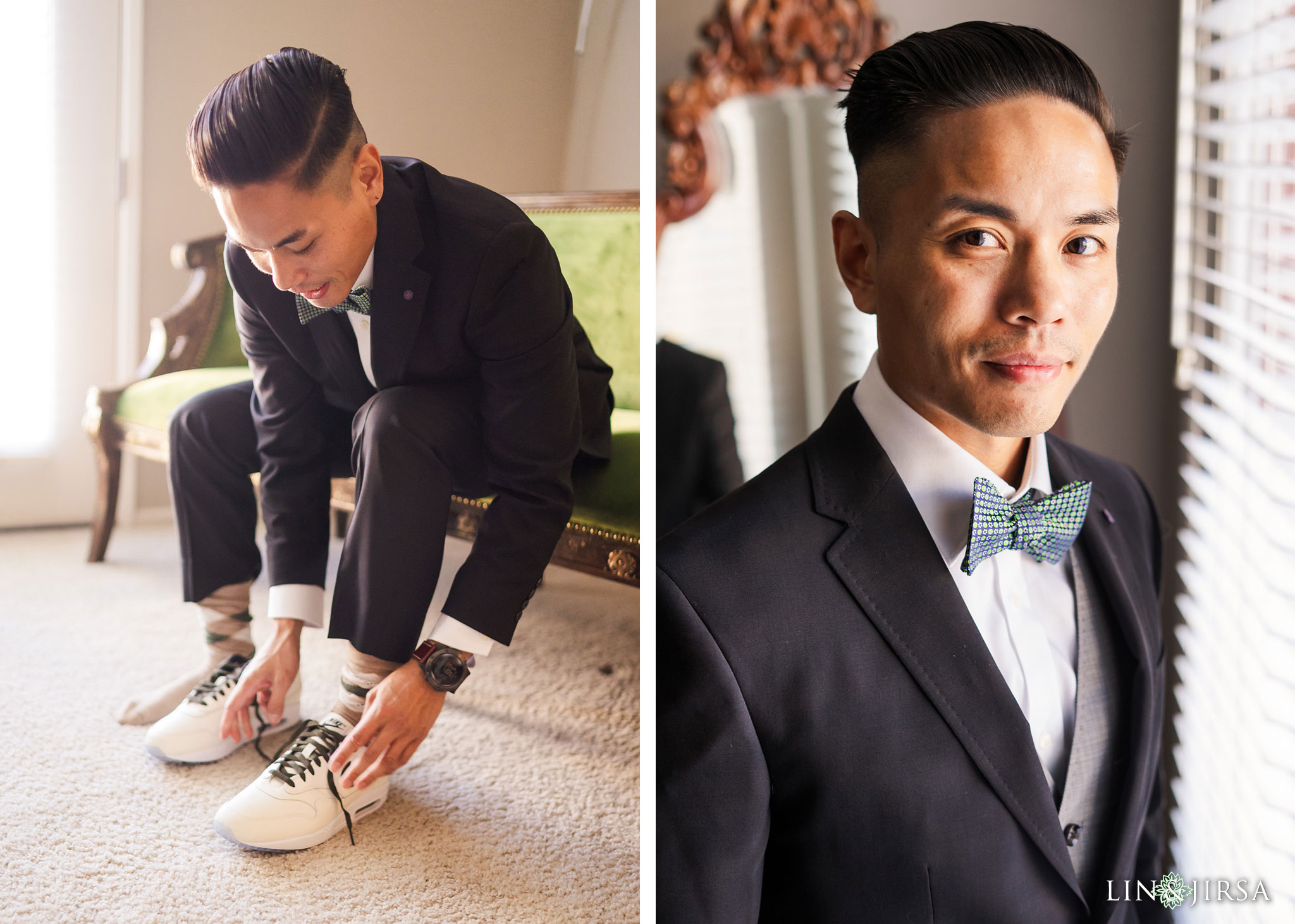 07 pasadena groom nikes wedding reception photography