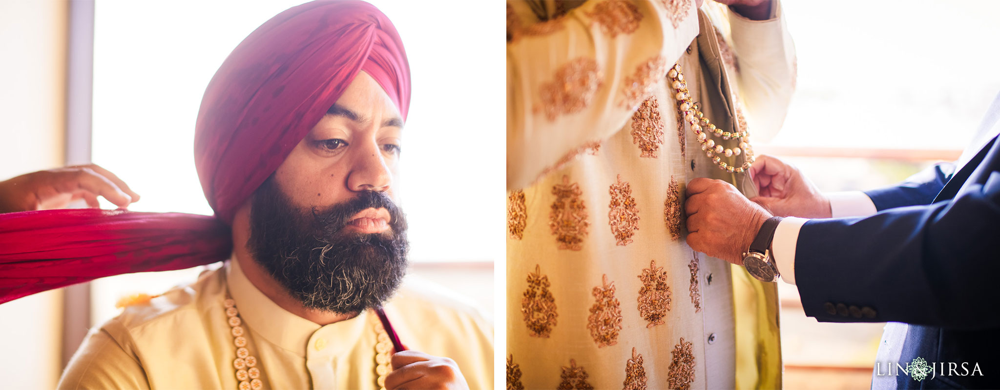 09 marina del rey marriott punjabi groom pagri wedding photography