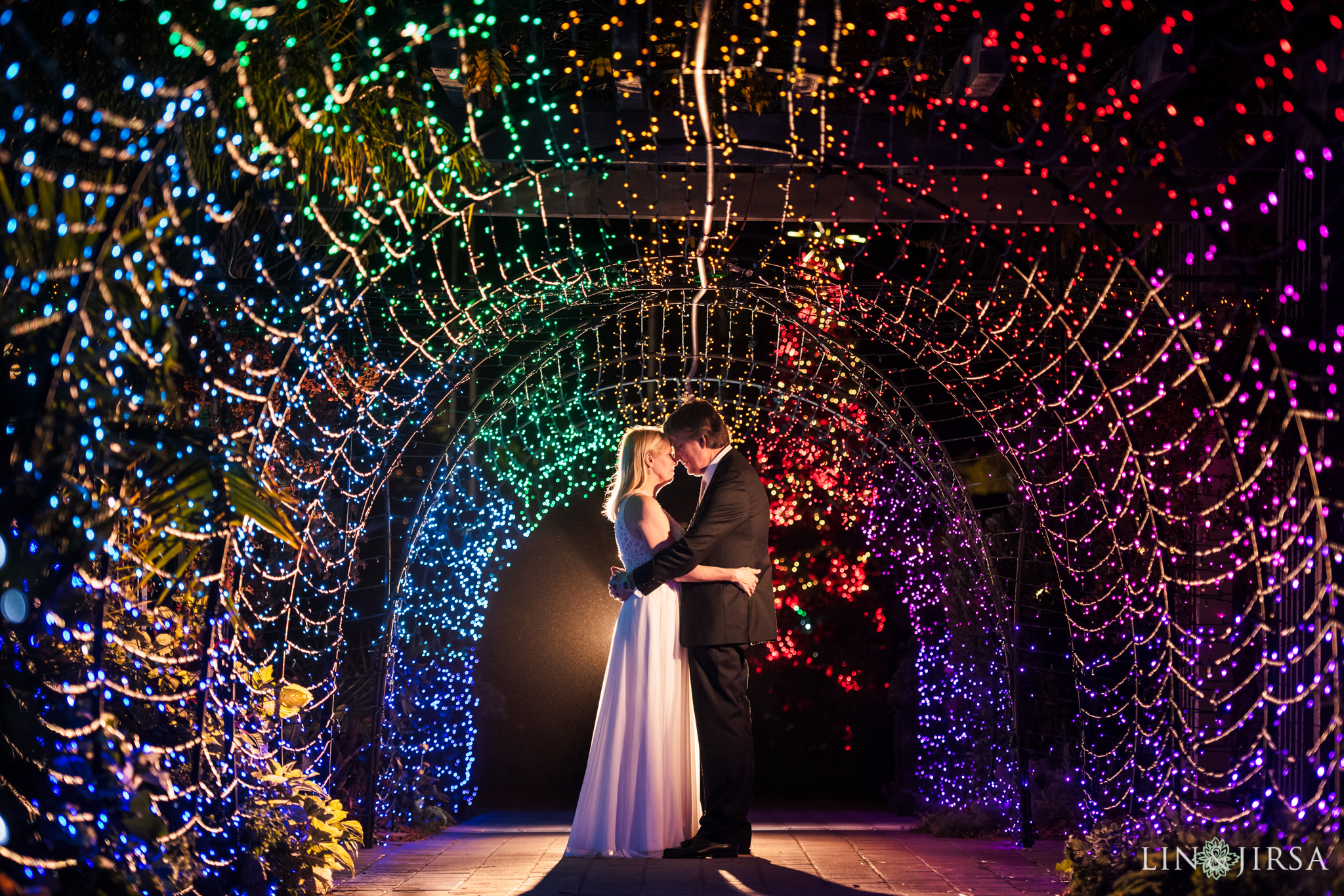 27 sherman library gardens orange county christmas lights wedding photography