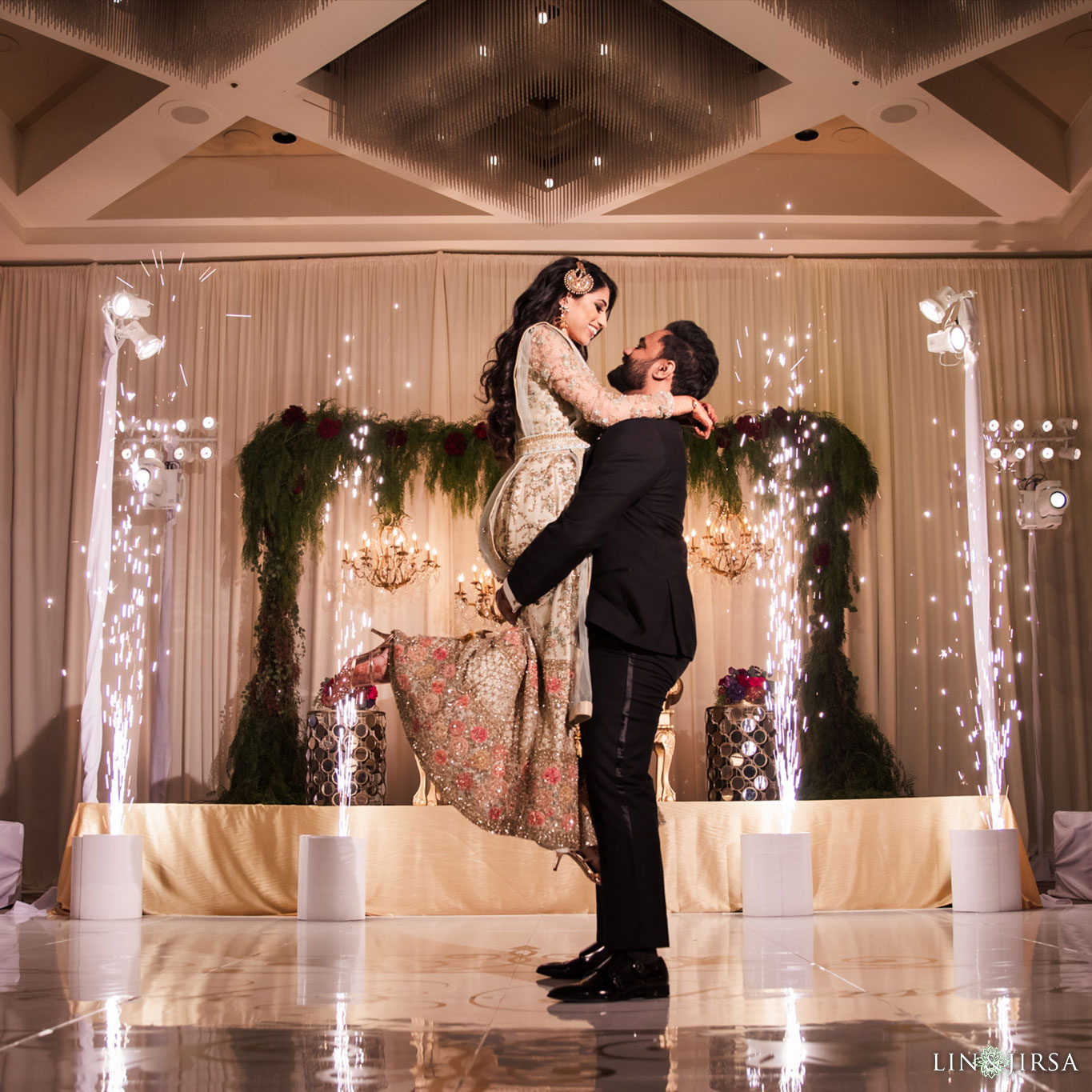 54 hotel irvine orange county indian wedding sparklers photography