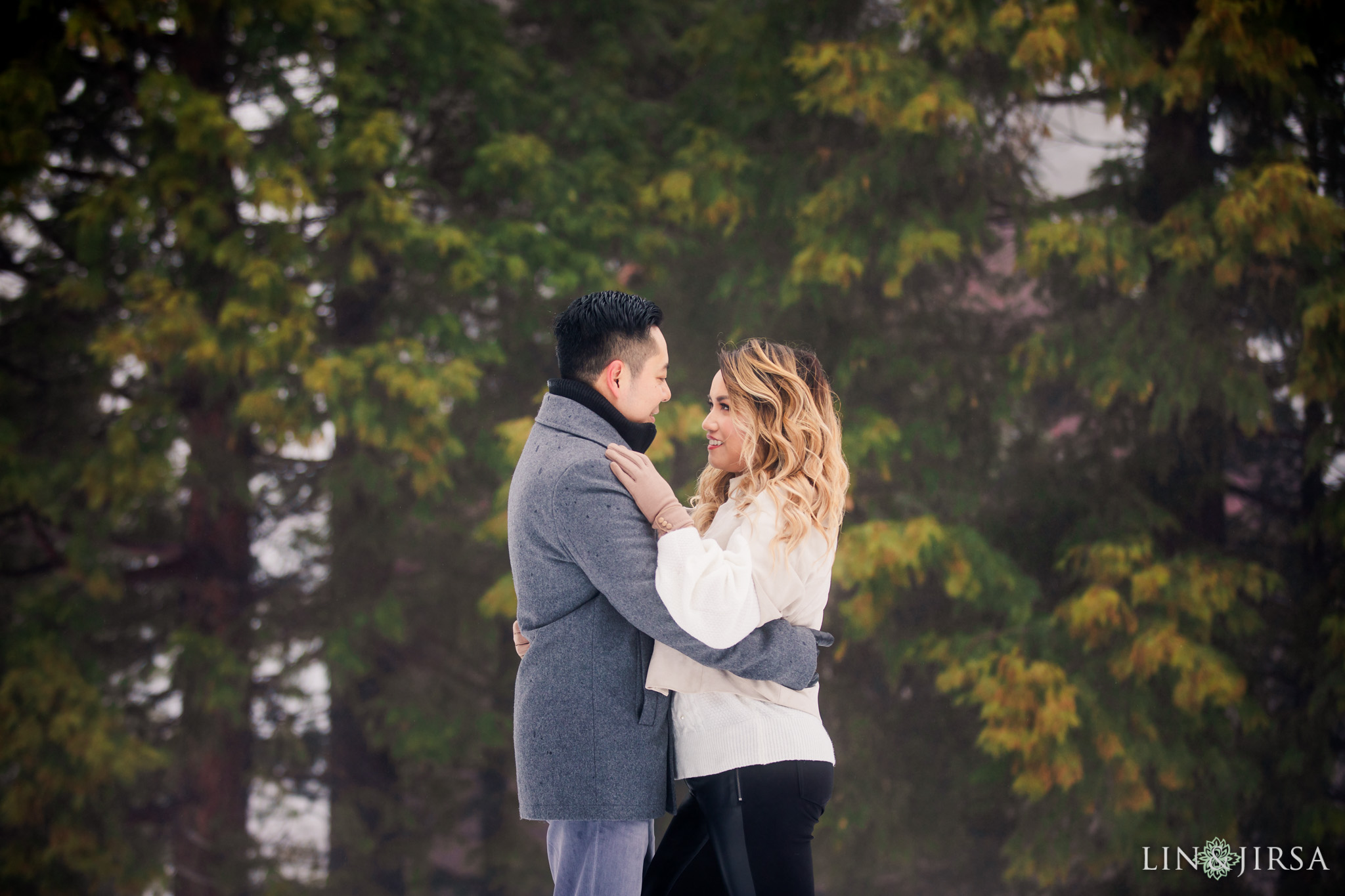 03 Green Valley Lake Snowy Engagement Photography