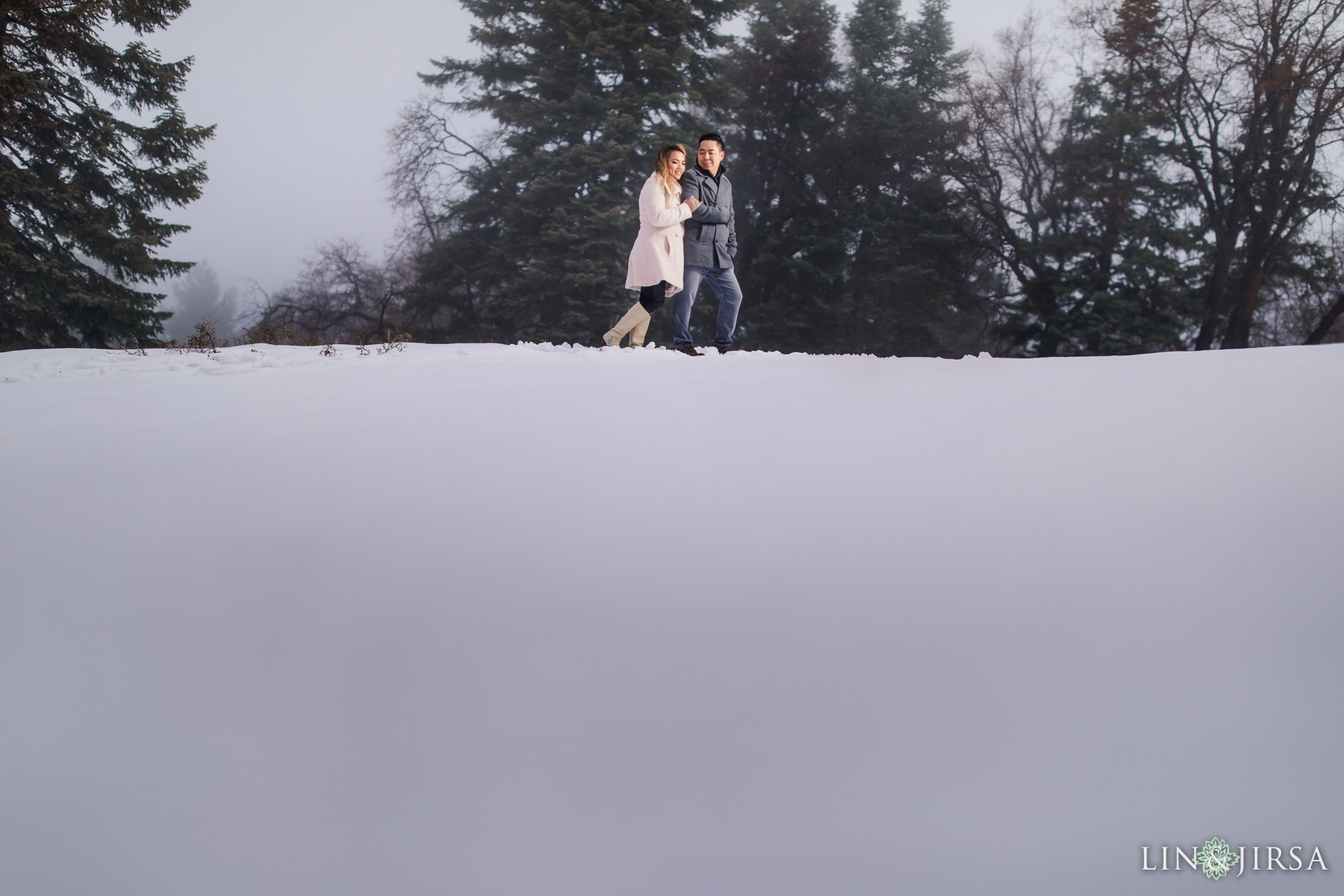 09 Big Bear Lake Snowy Engagement Photography