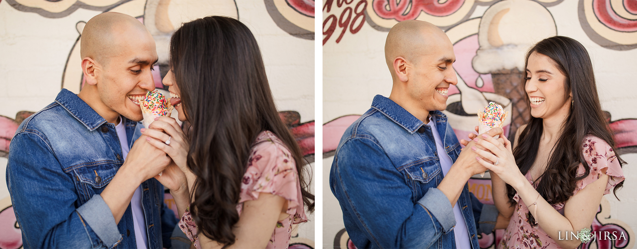 05 Claremont Village Bert Rockys Ice Cream Engagement Photography