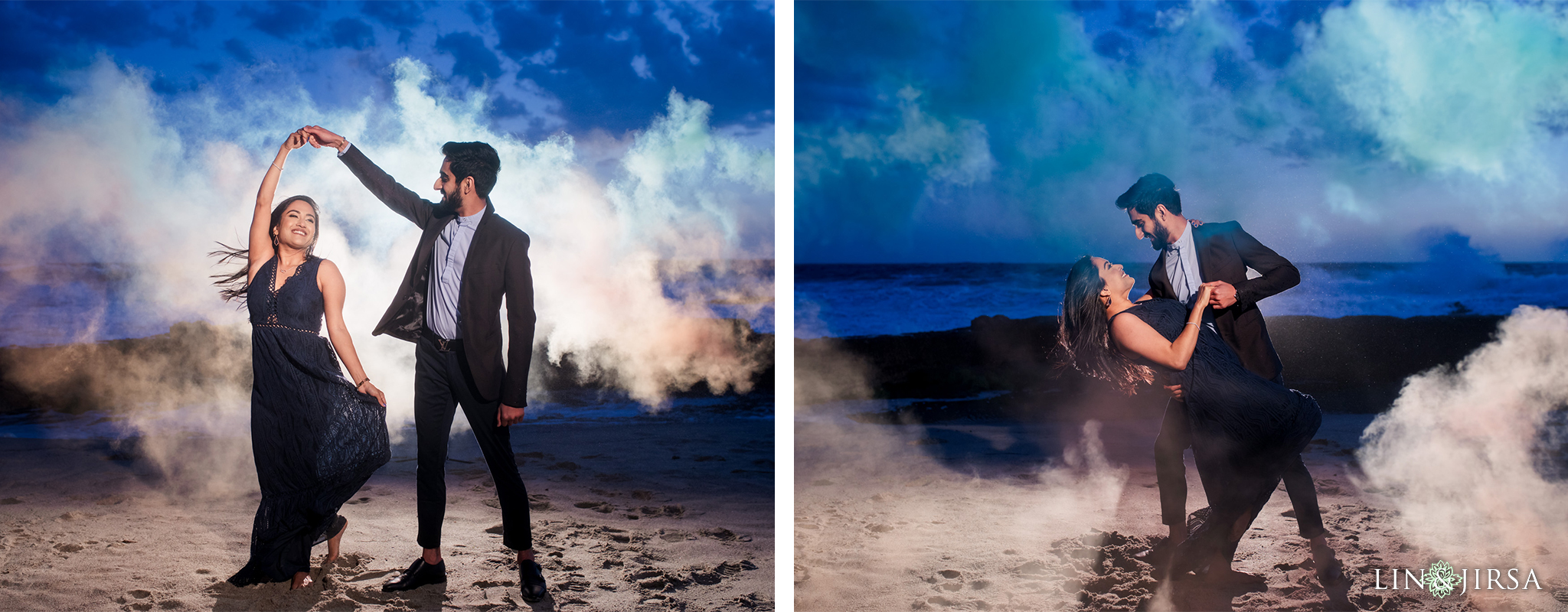 11 Victoria Beach Smoke Engagement Photography