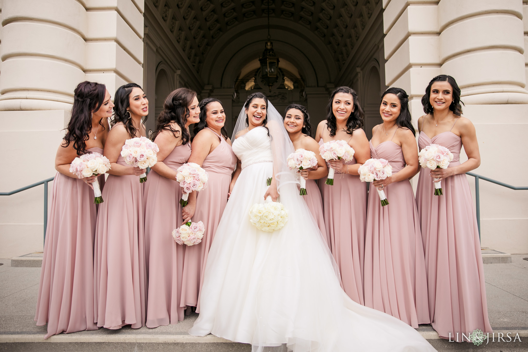 24 Pasadena City Hall Wedding Party Photography