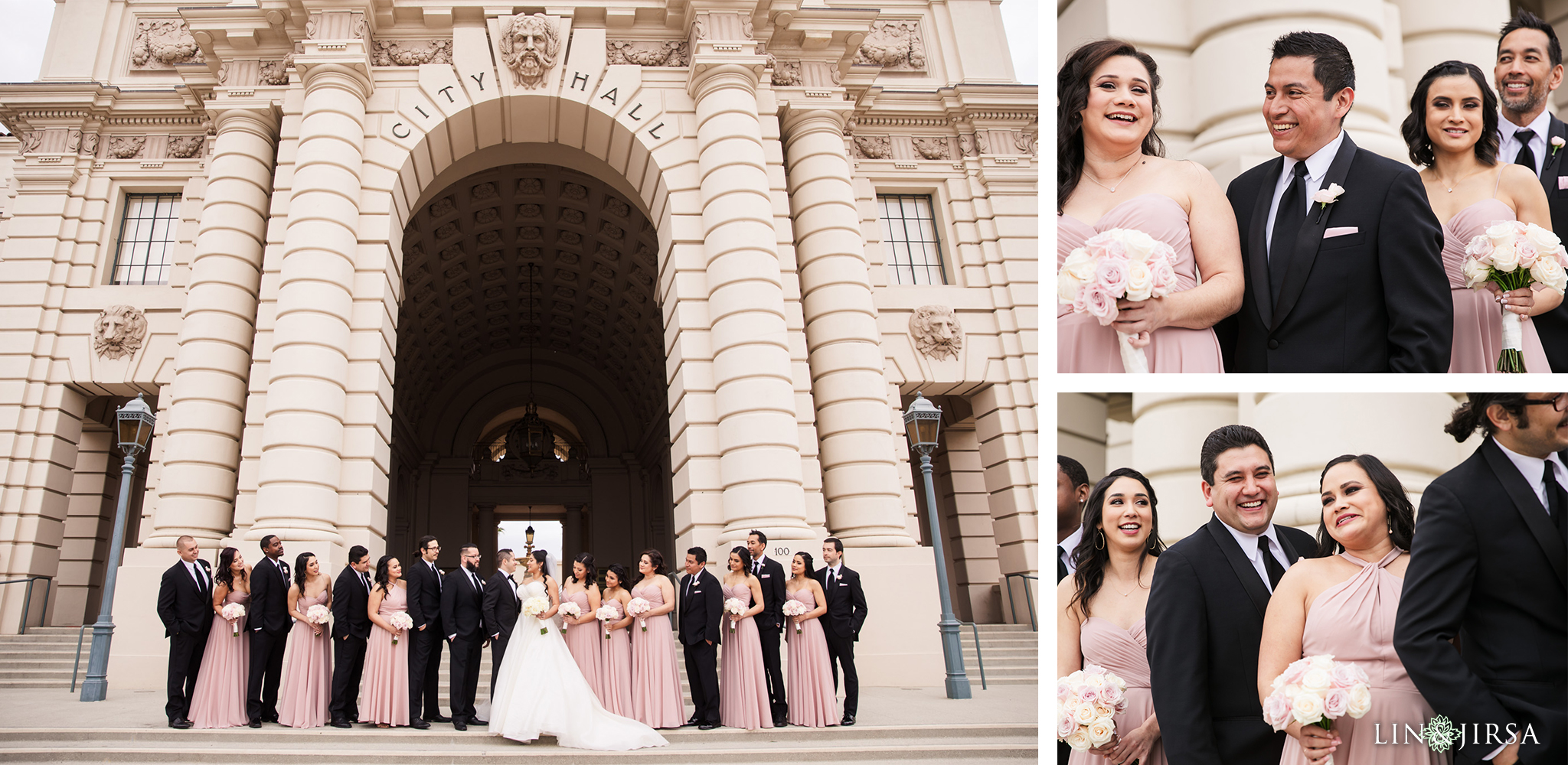 26 Pasadena City Hall Wedding Party Photography