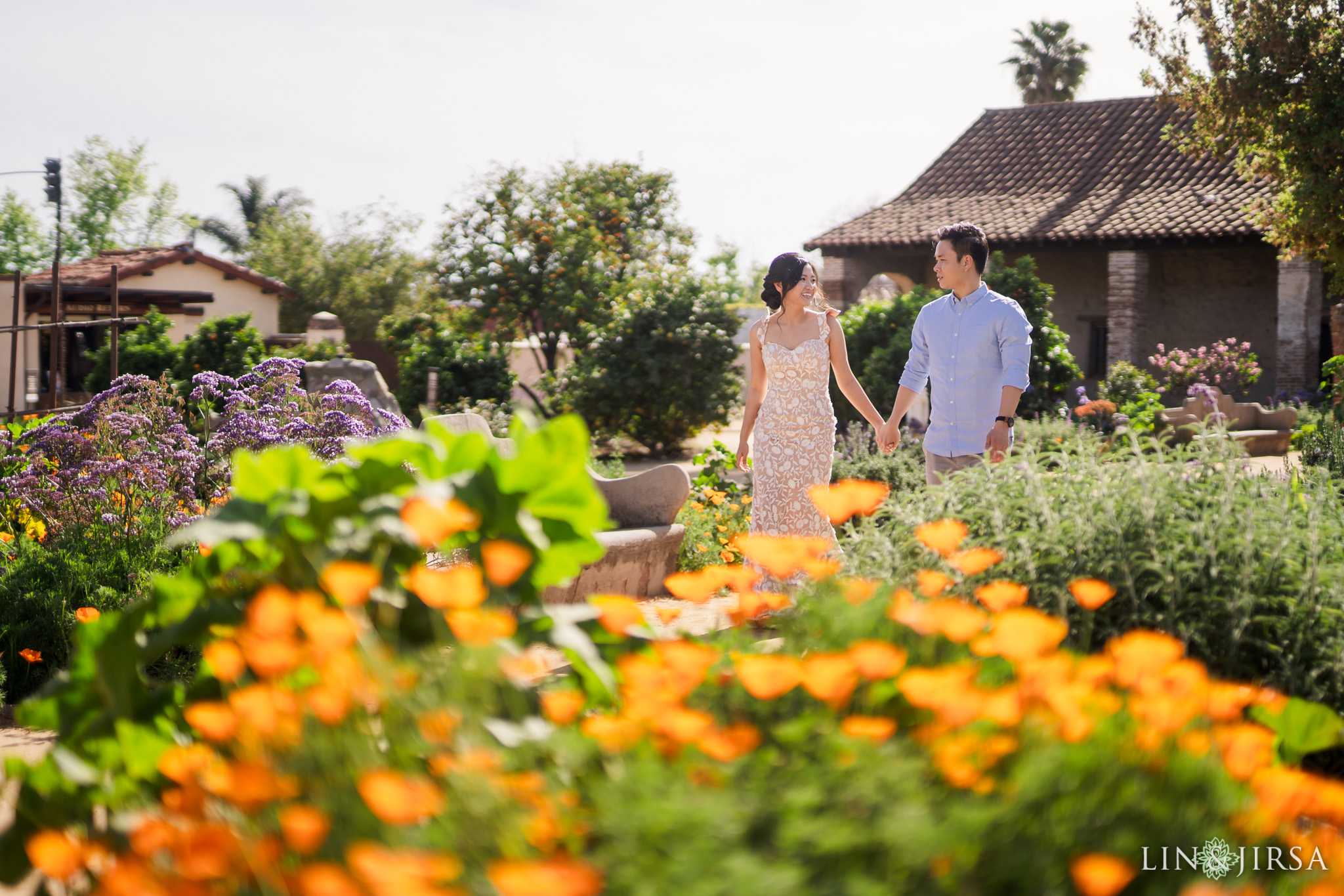 zjg Mission San Juan Capistrano Engagement Photography