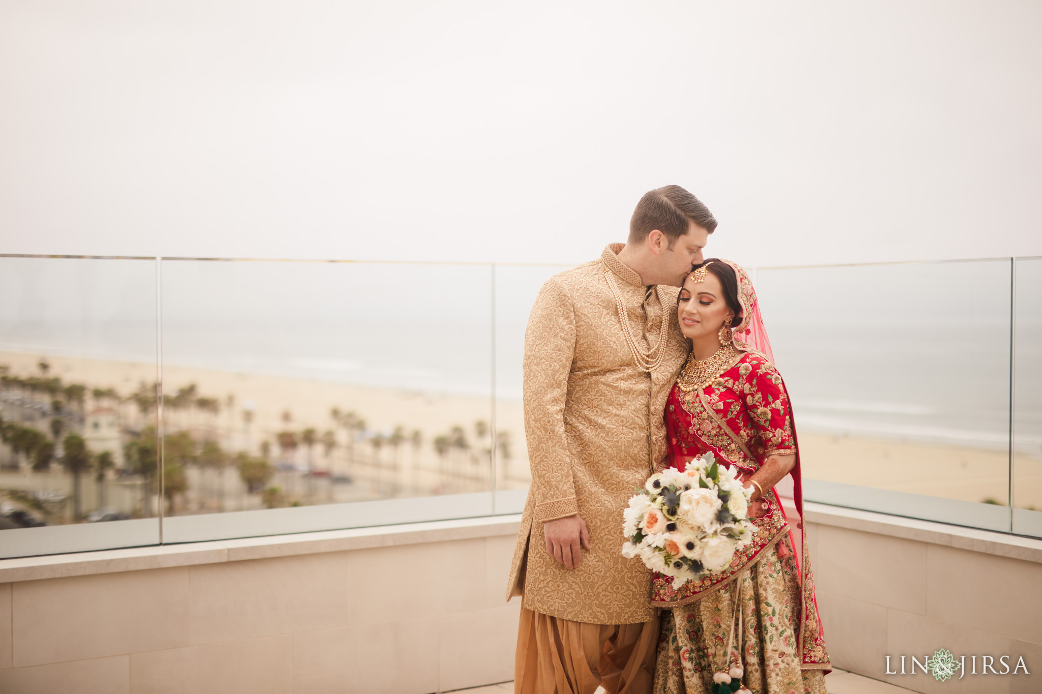 11 The Waterfront Beach Resort Orange County Indian Wedding Photography