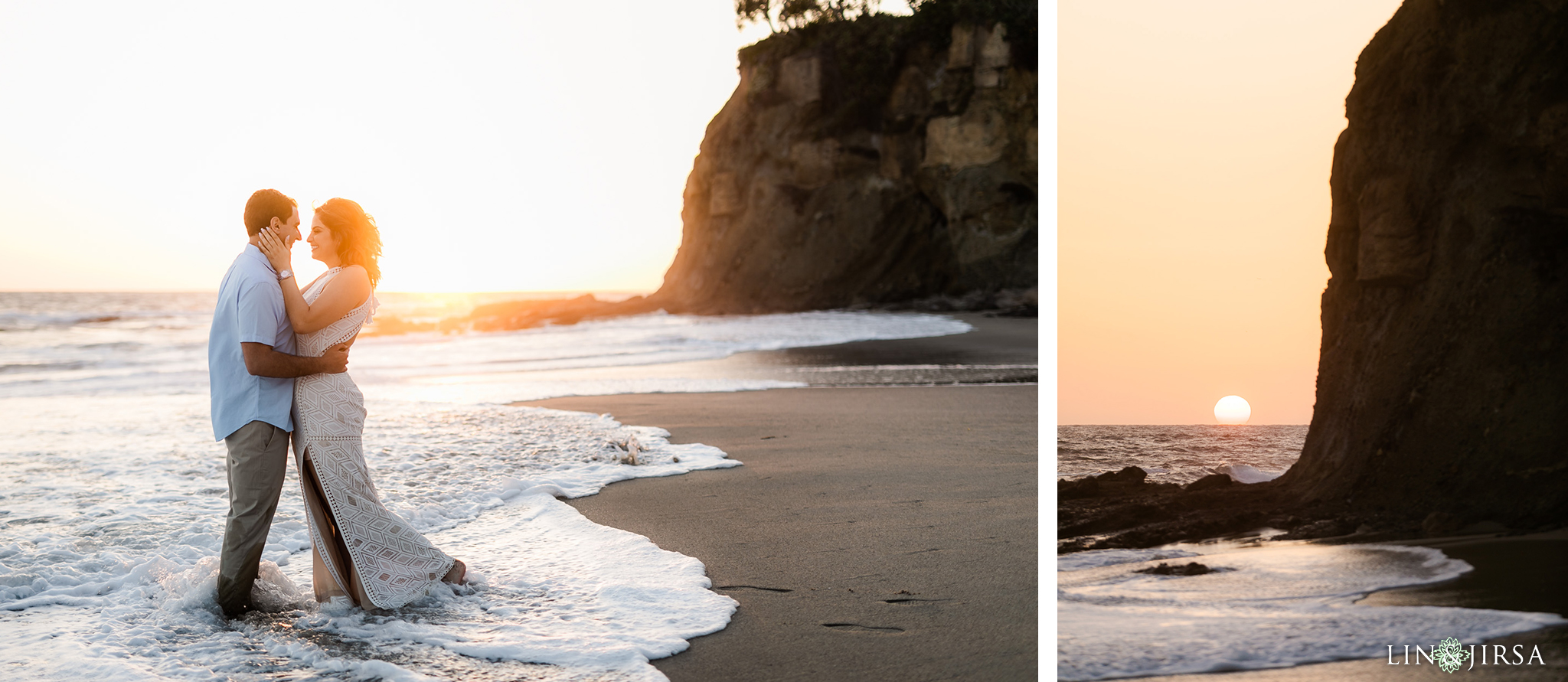 14 Orange County Sunset Beach Engagement Photography