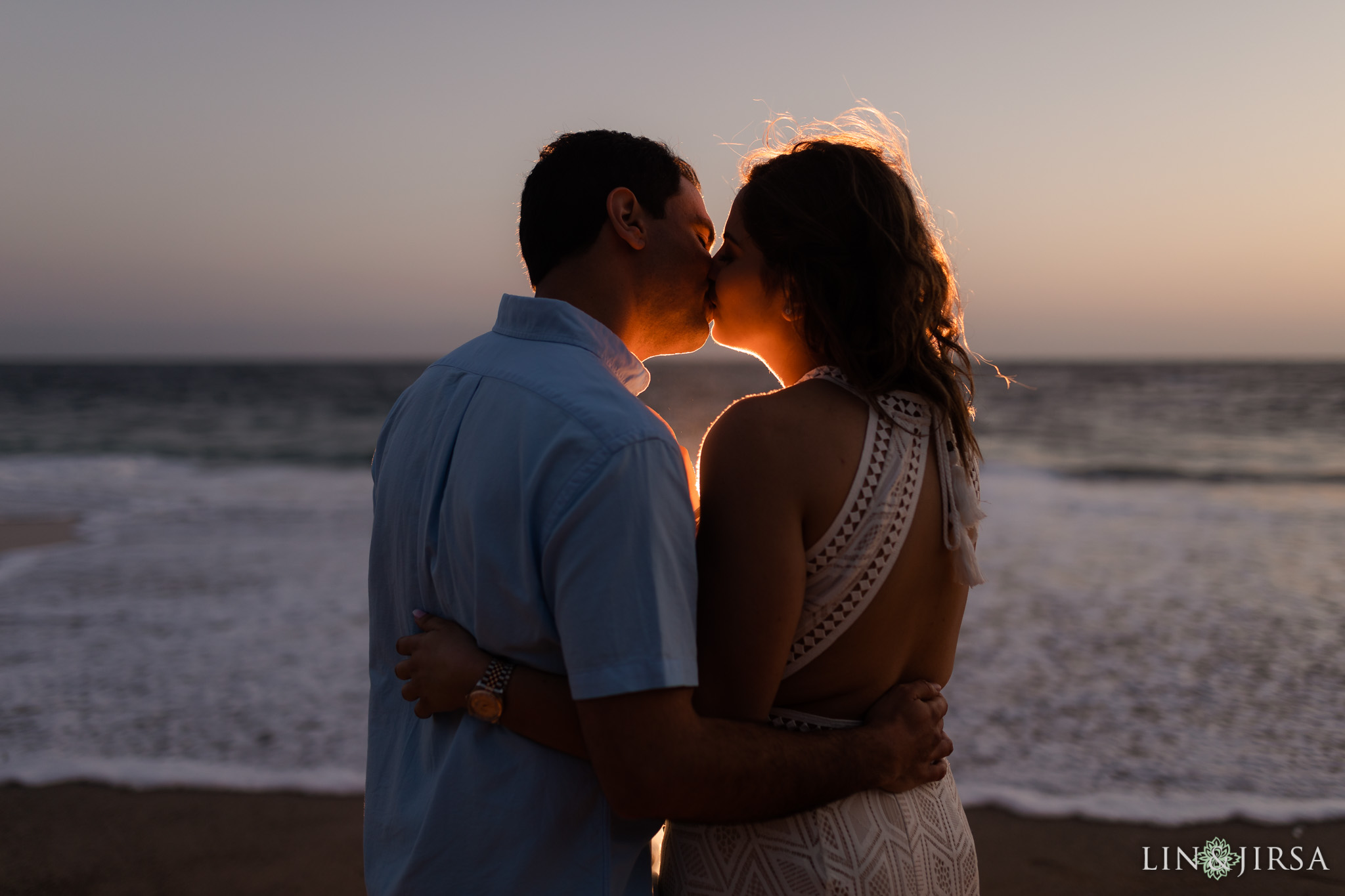 16 Orange County Sunset Beach Engagement Photography