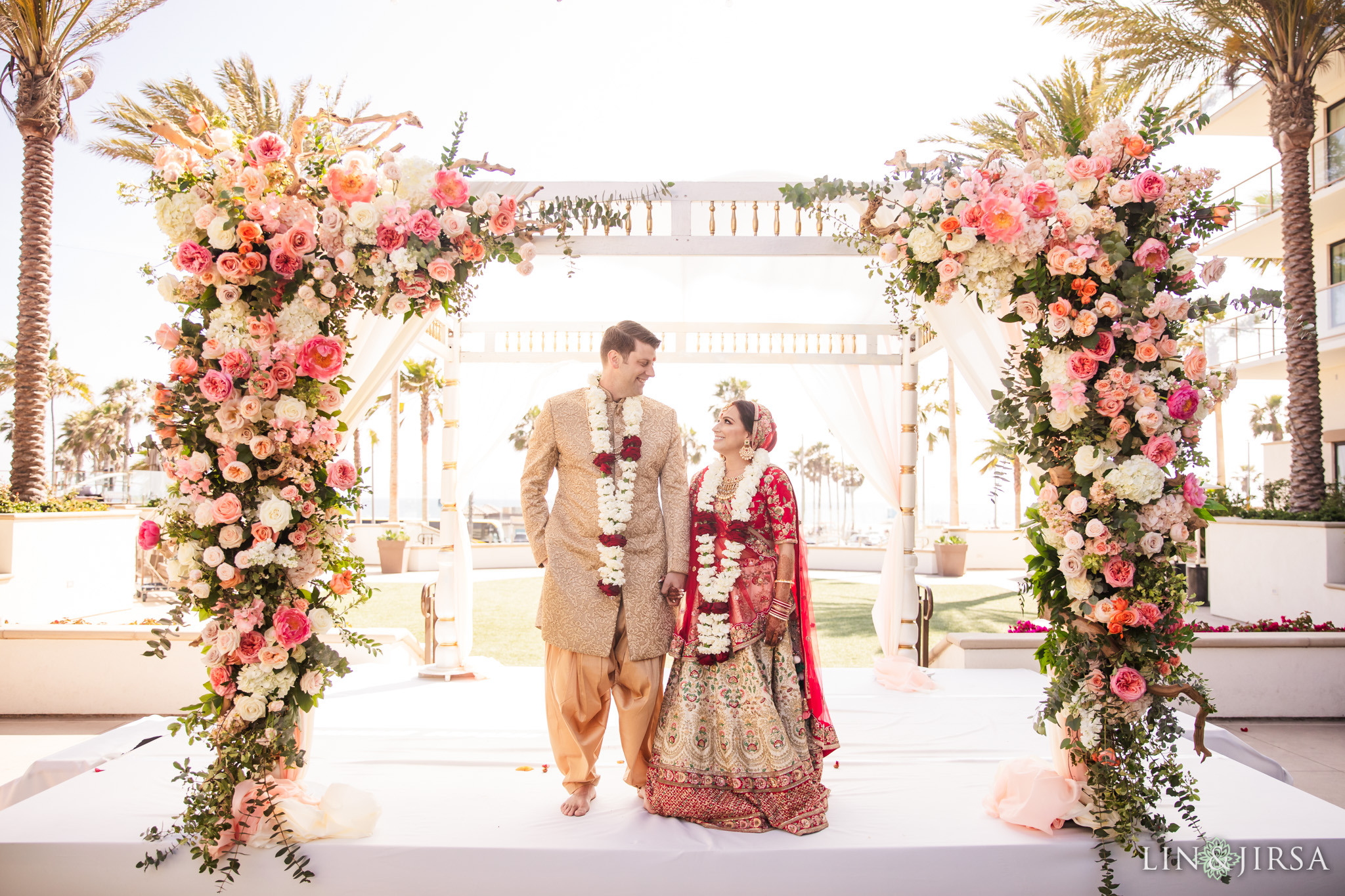 23 The Waterfront Beach Resort Orange County Indian Wedding Photography