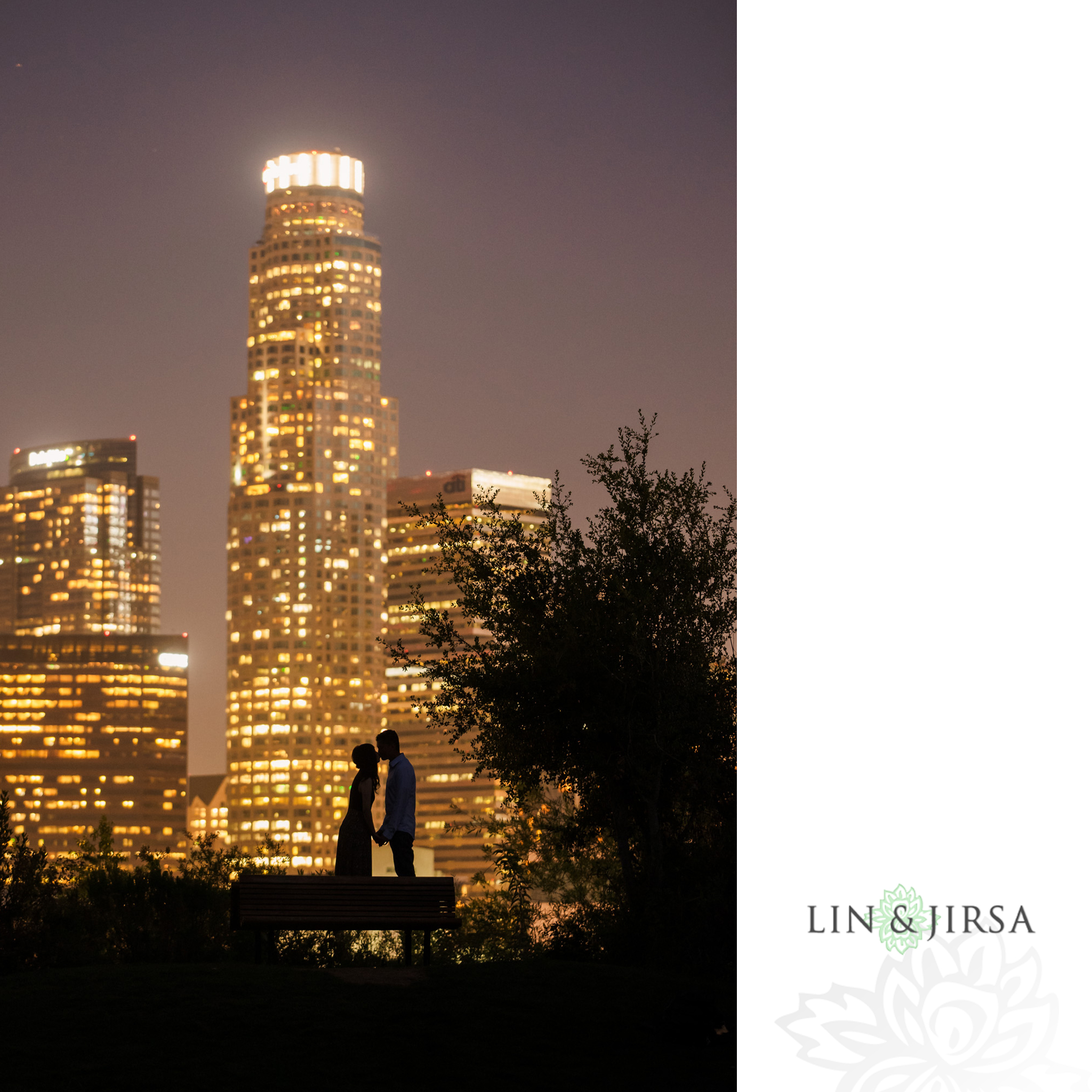 15 Vista Hermosa Natural Park Los Angeles Engagement City Lights Night Photography