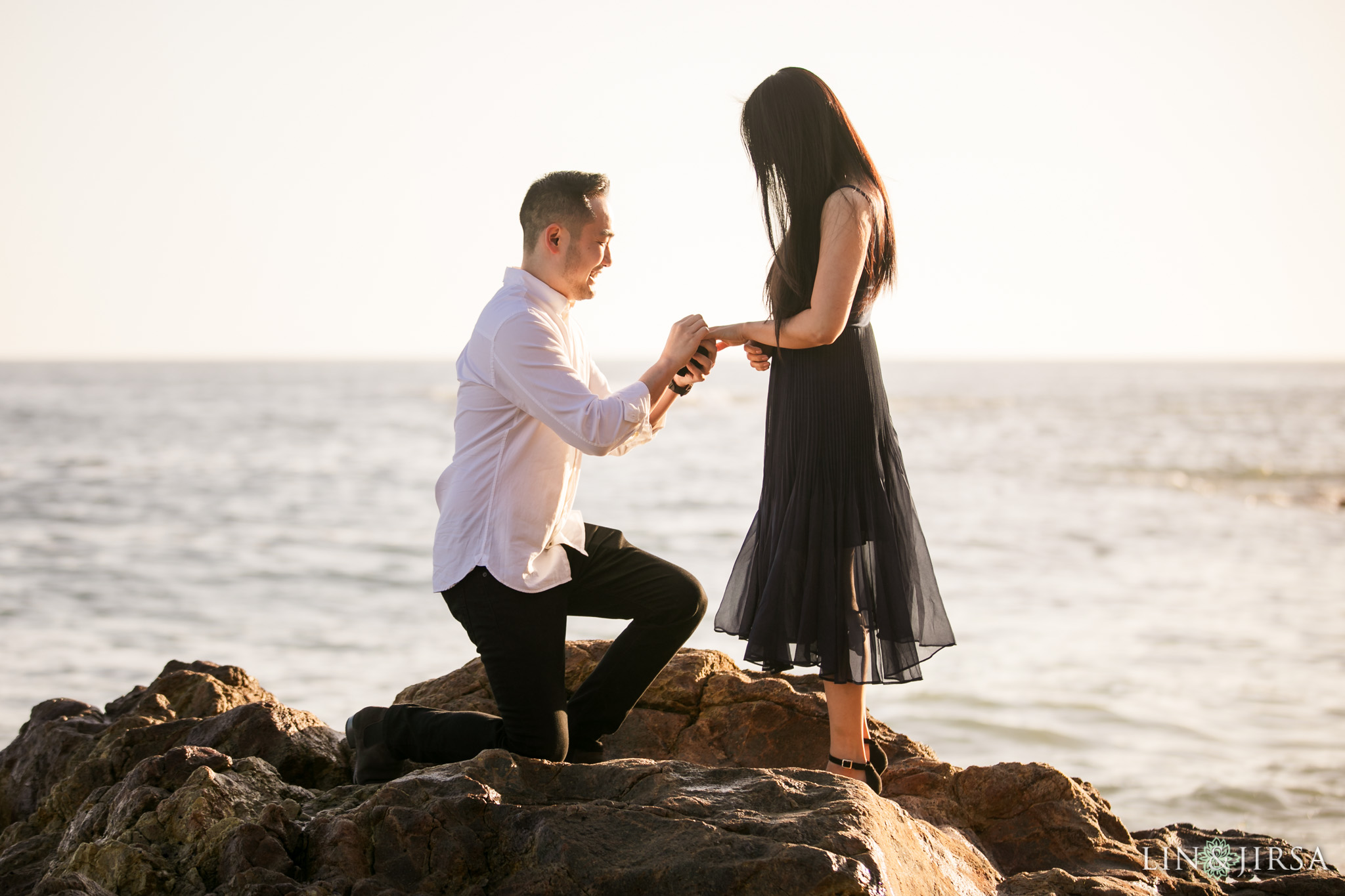 02 Heisler Beach Orange County Proposal Engagement Photography