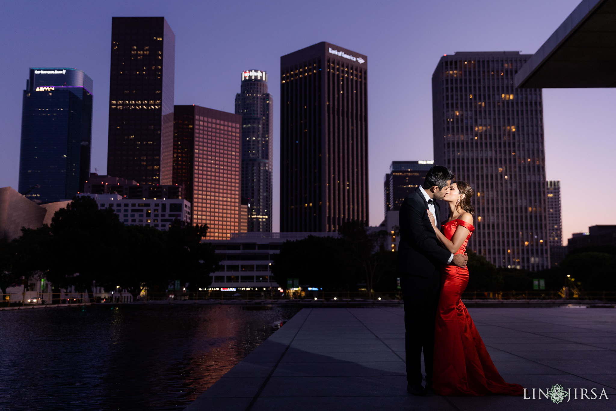08 Downtown Los Angeles City Lights Engagement Photography