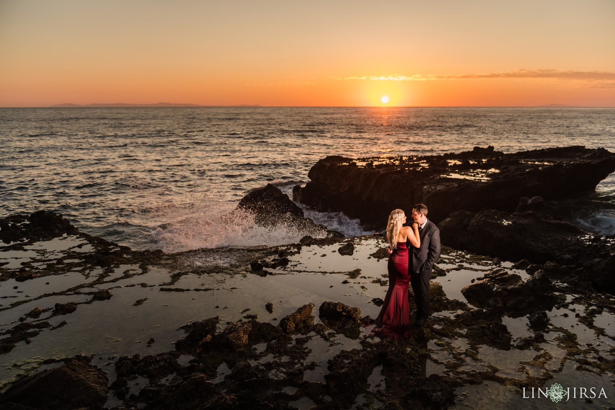 14 Orange County Sunset Beach Engagement Photography