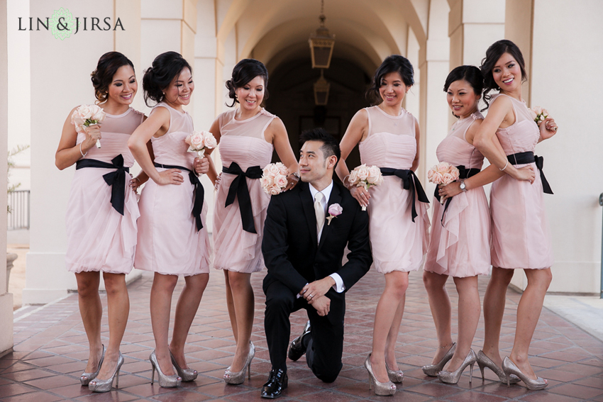 15-the-langham-huntington-pasadena-wedding-photography-groom-and-bridesmaids