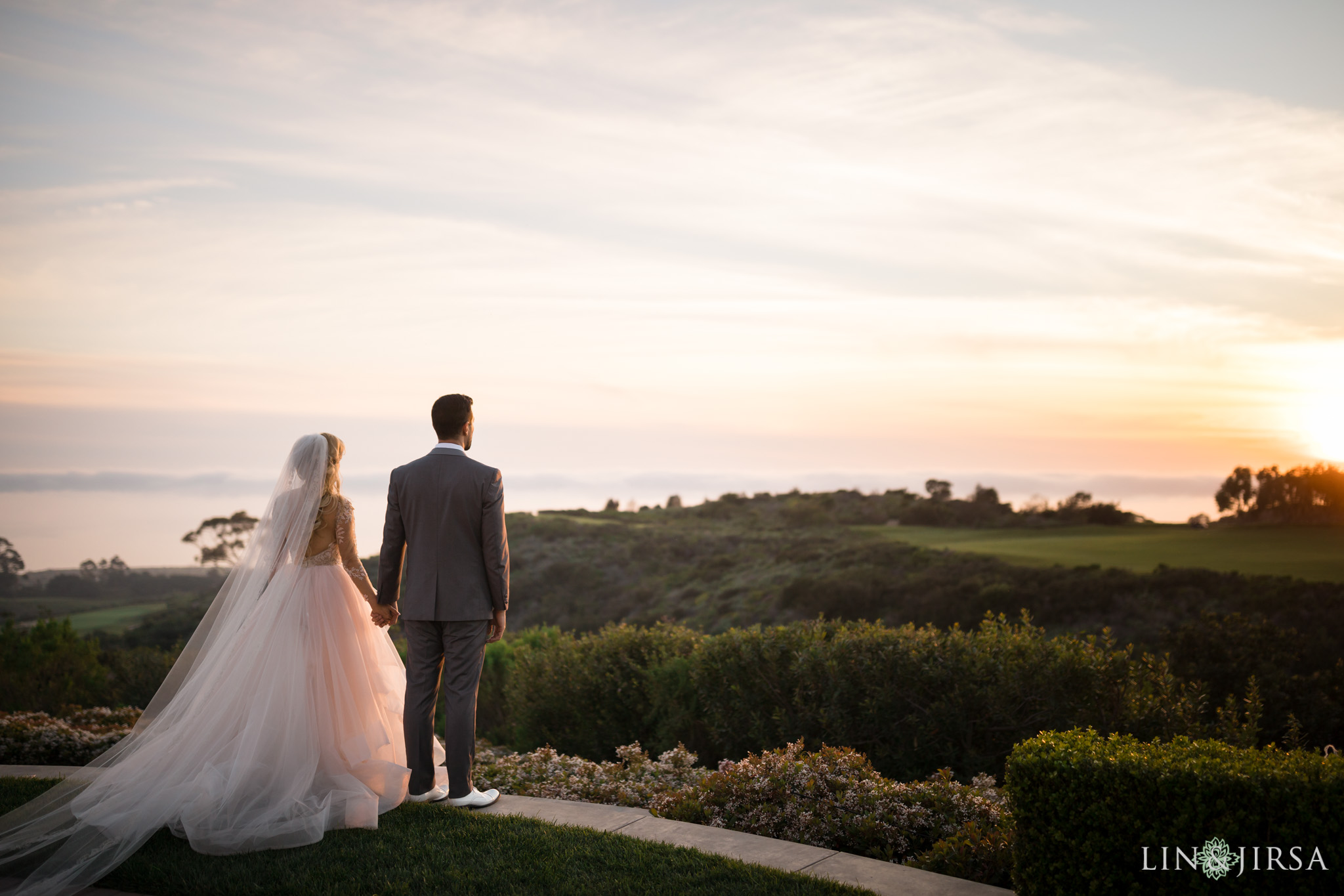 sunset at pelican hill rotunda