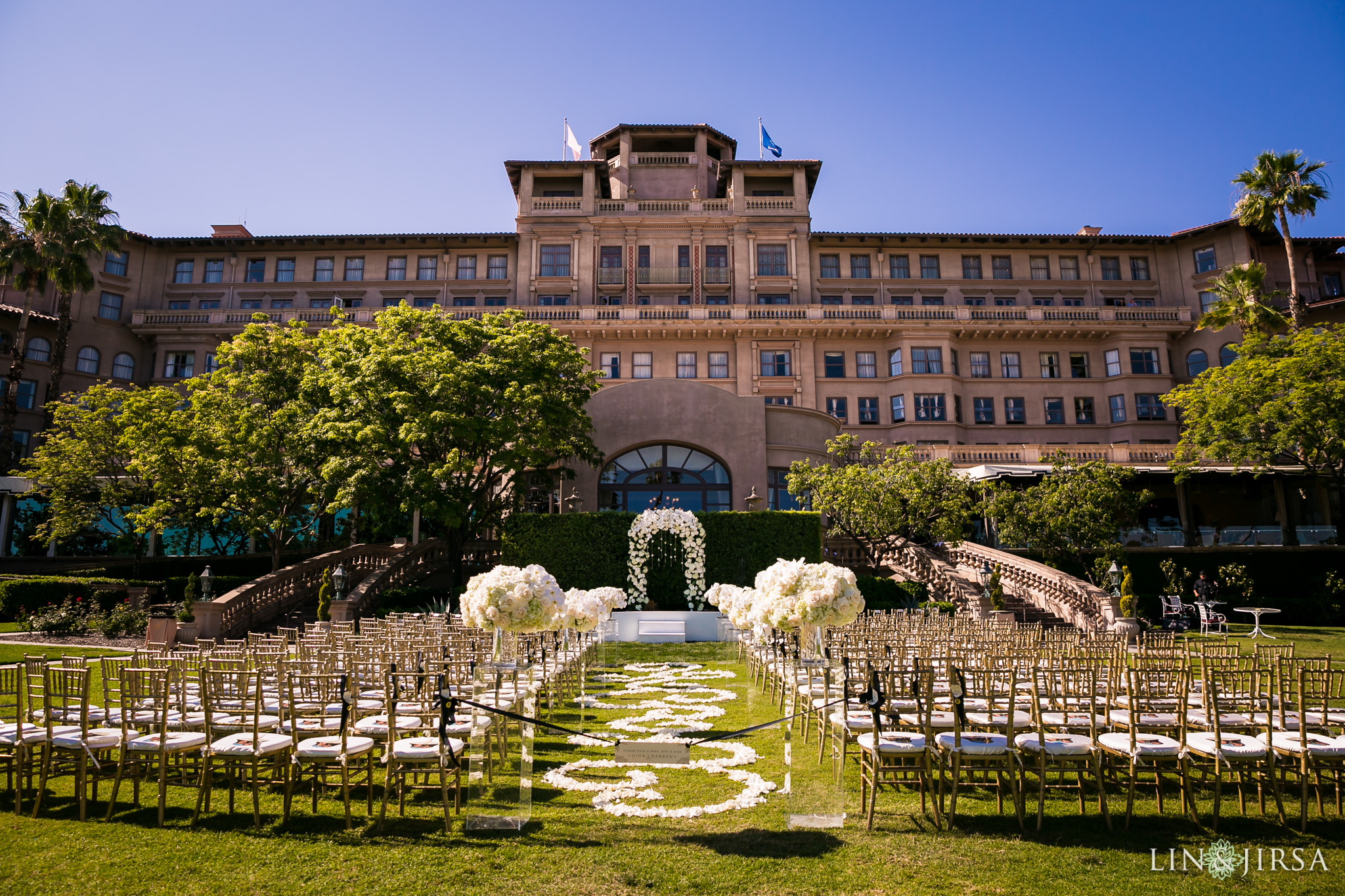 langham outdoor wedding ceremony