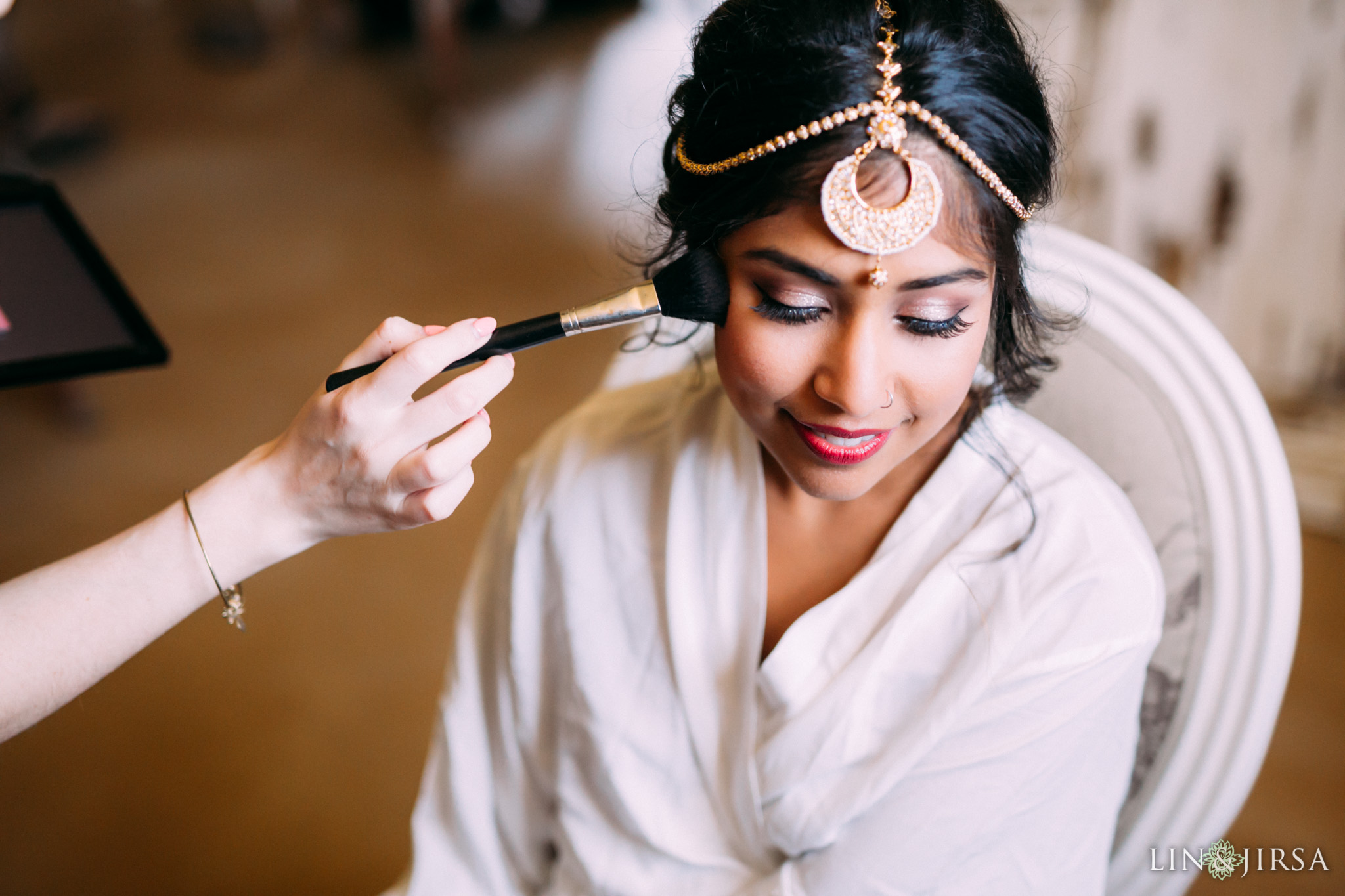 ethereal open air resort wedding bride hair and makeup
