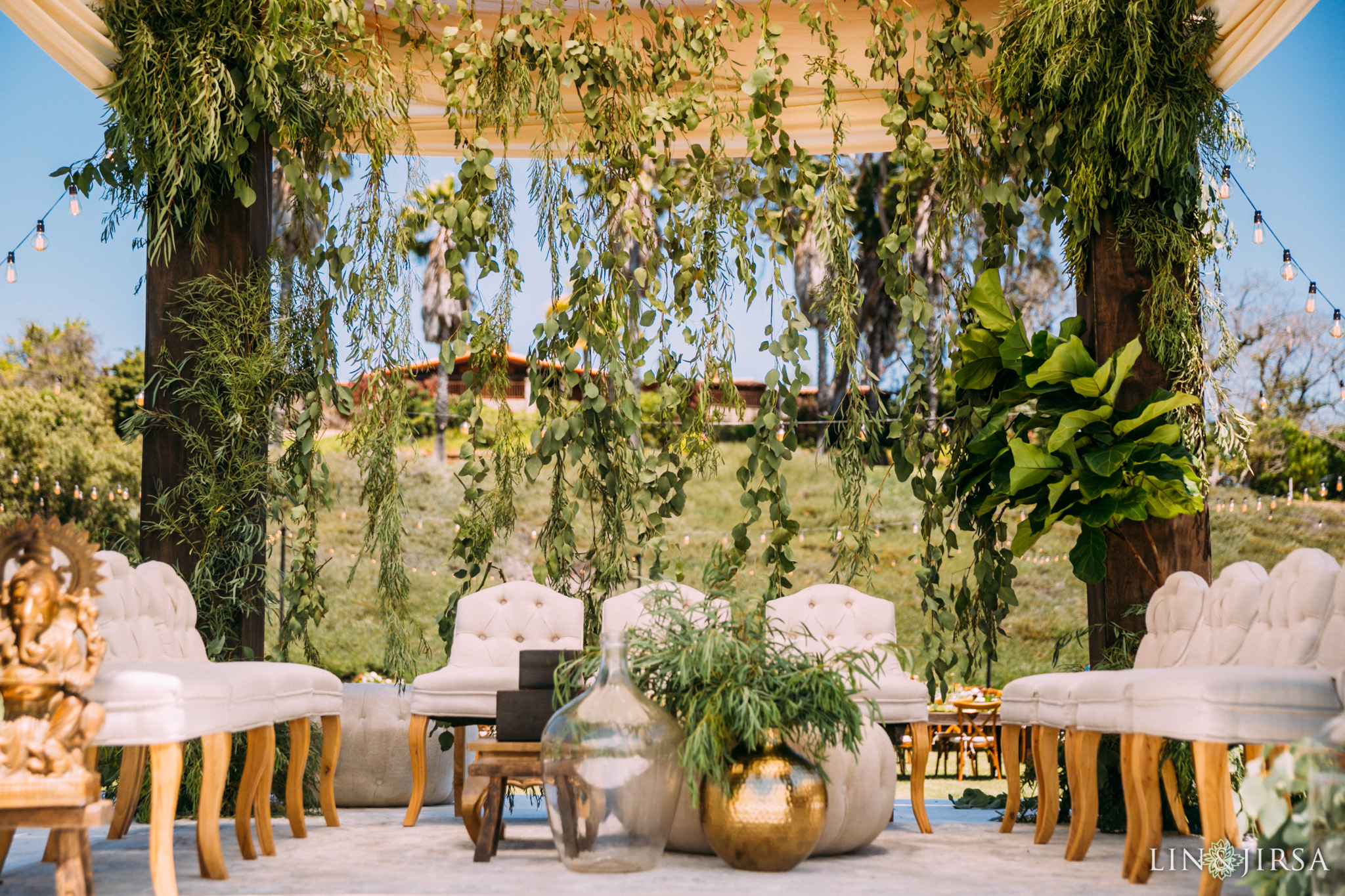 ethereal open air resort wedding ceremony site