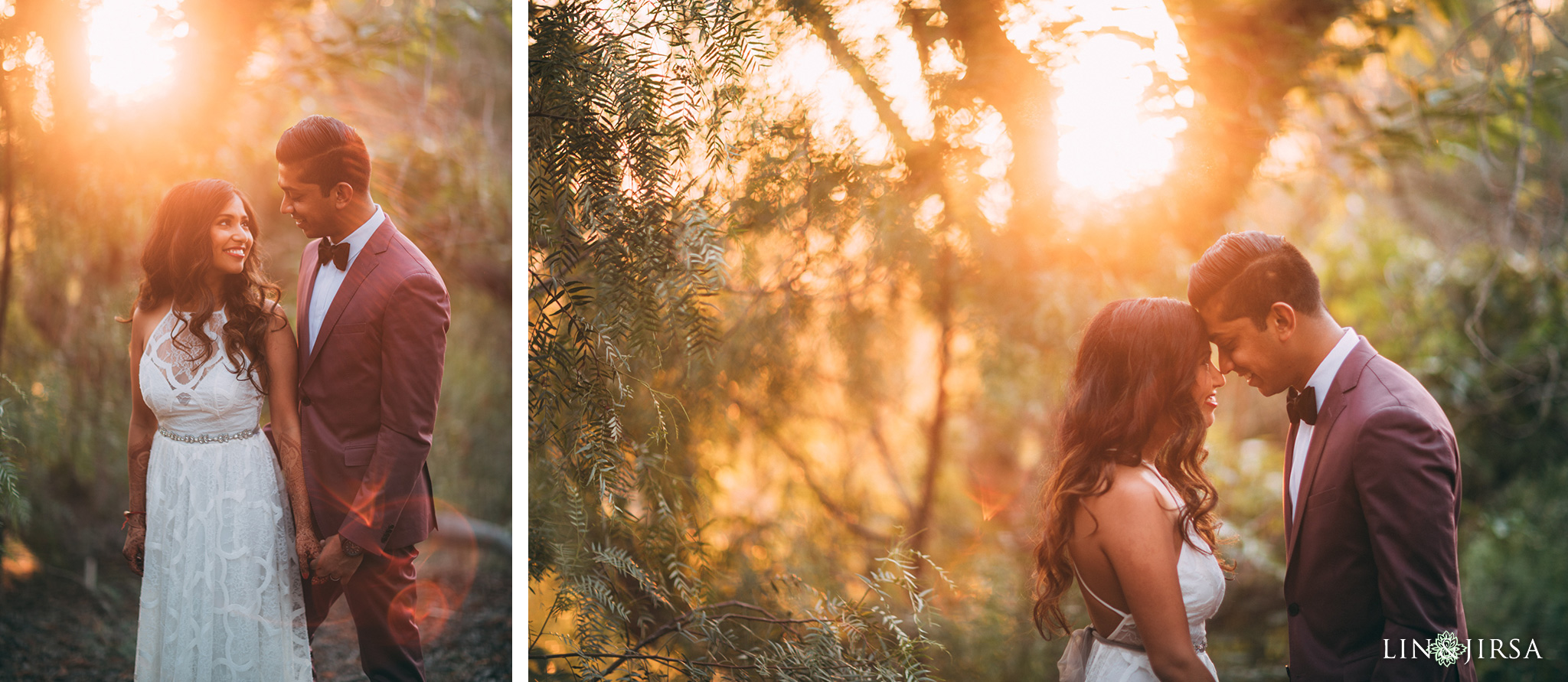 ethereal open air resort wedding sunset couple session