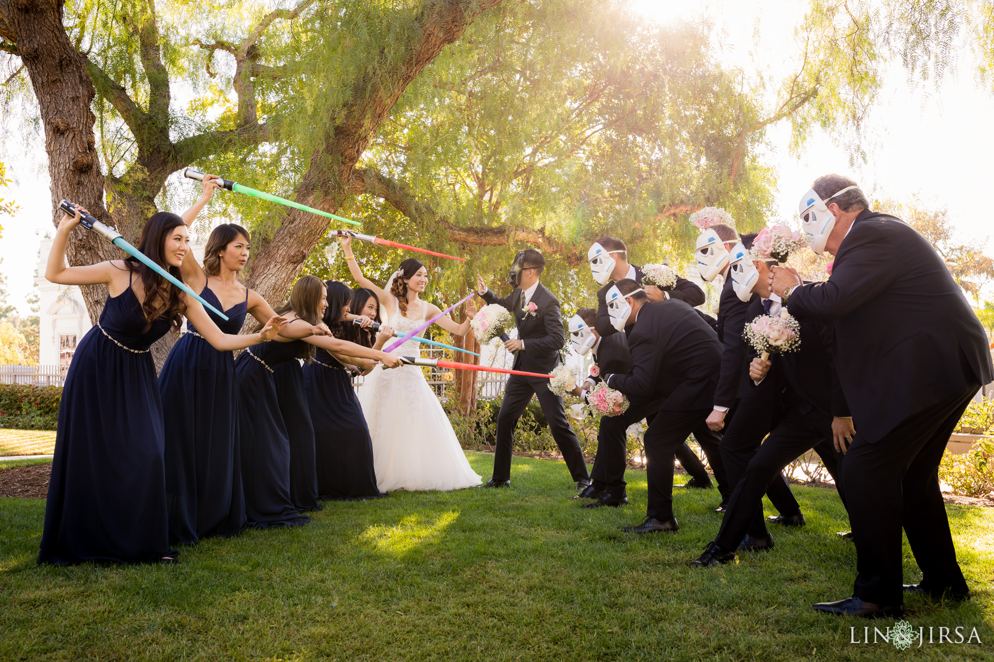 19 orange county star wars wedding party photography