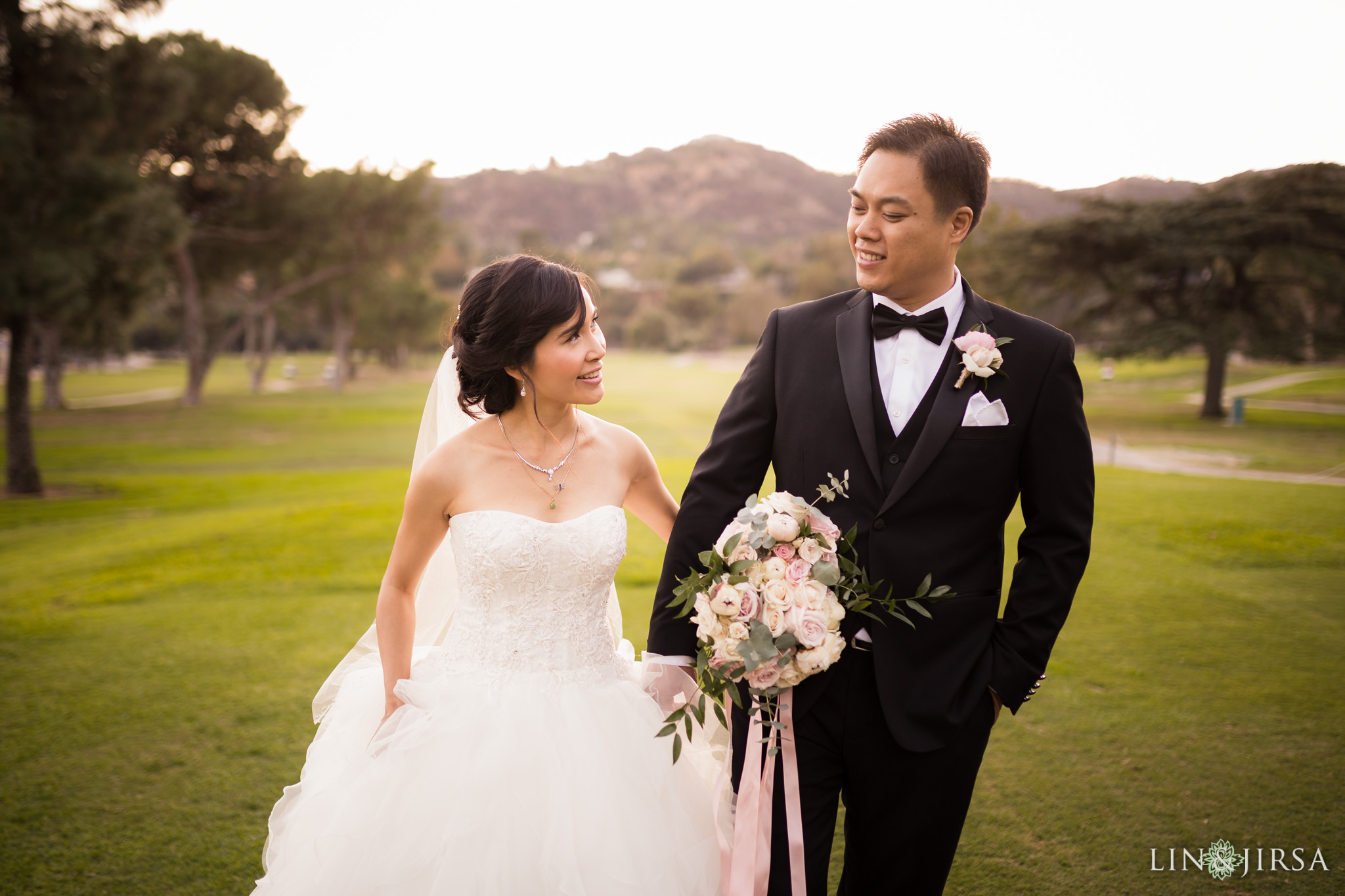 30 brookside golf club pasadena wedding couple photography